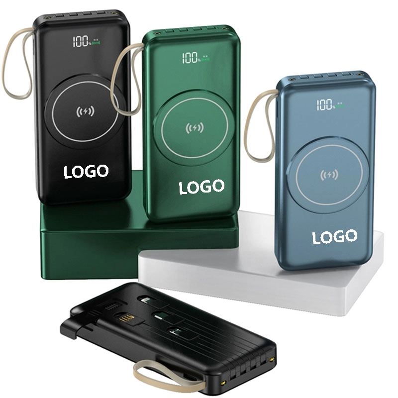 Power Bank With Cables And Magnetic