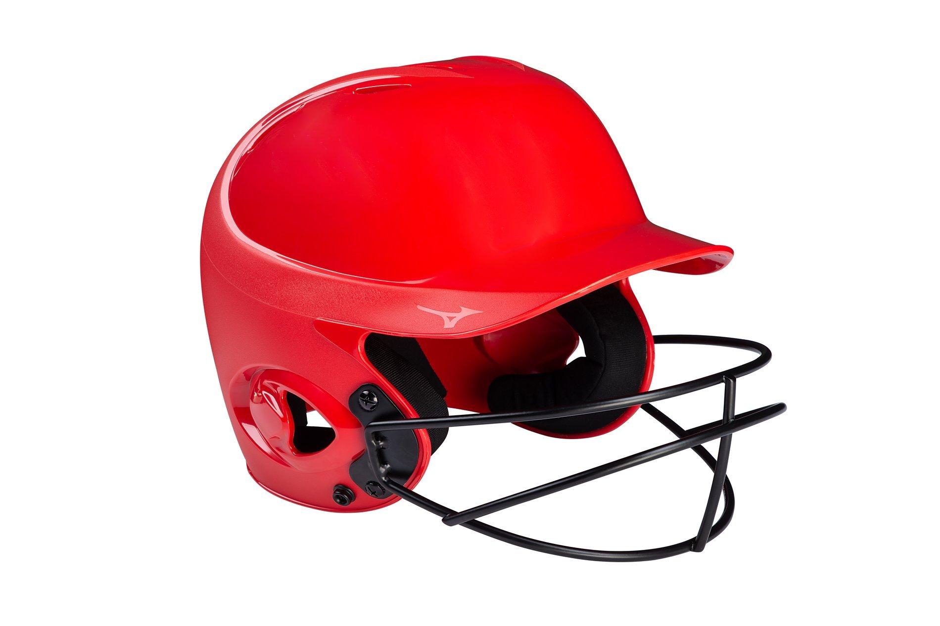 MVP Series Solid Batting Helmet with Fastpitch Softball Mask 15