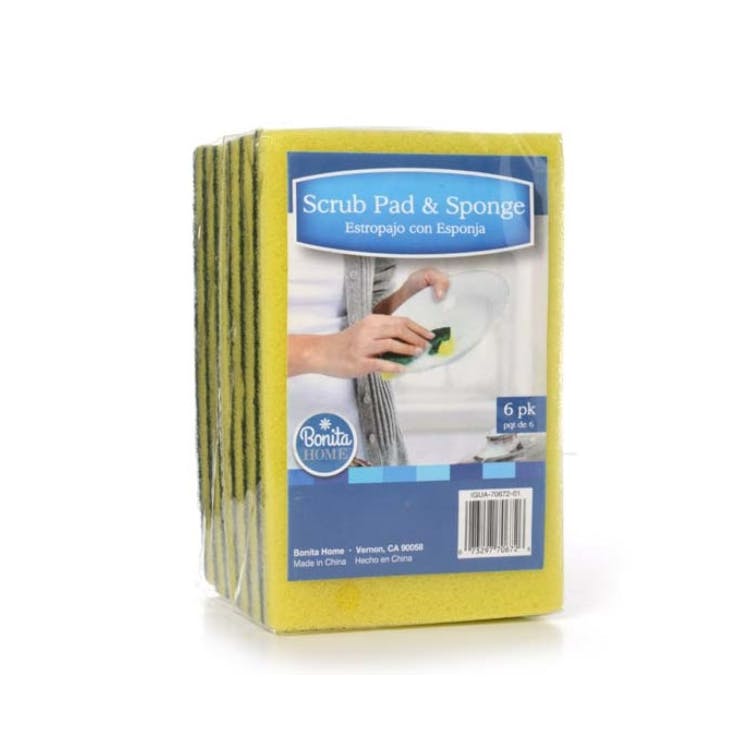 Scrub Pad & Sponge - 6 Count 2