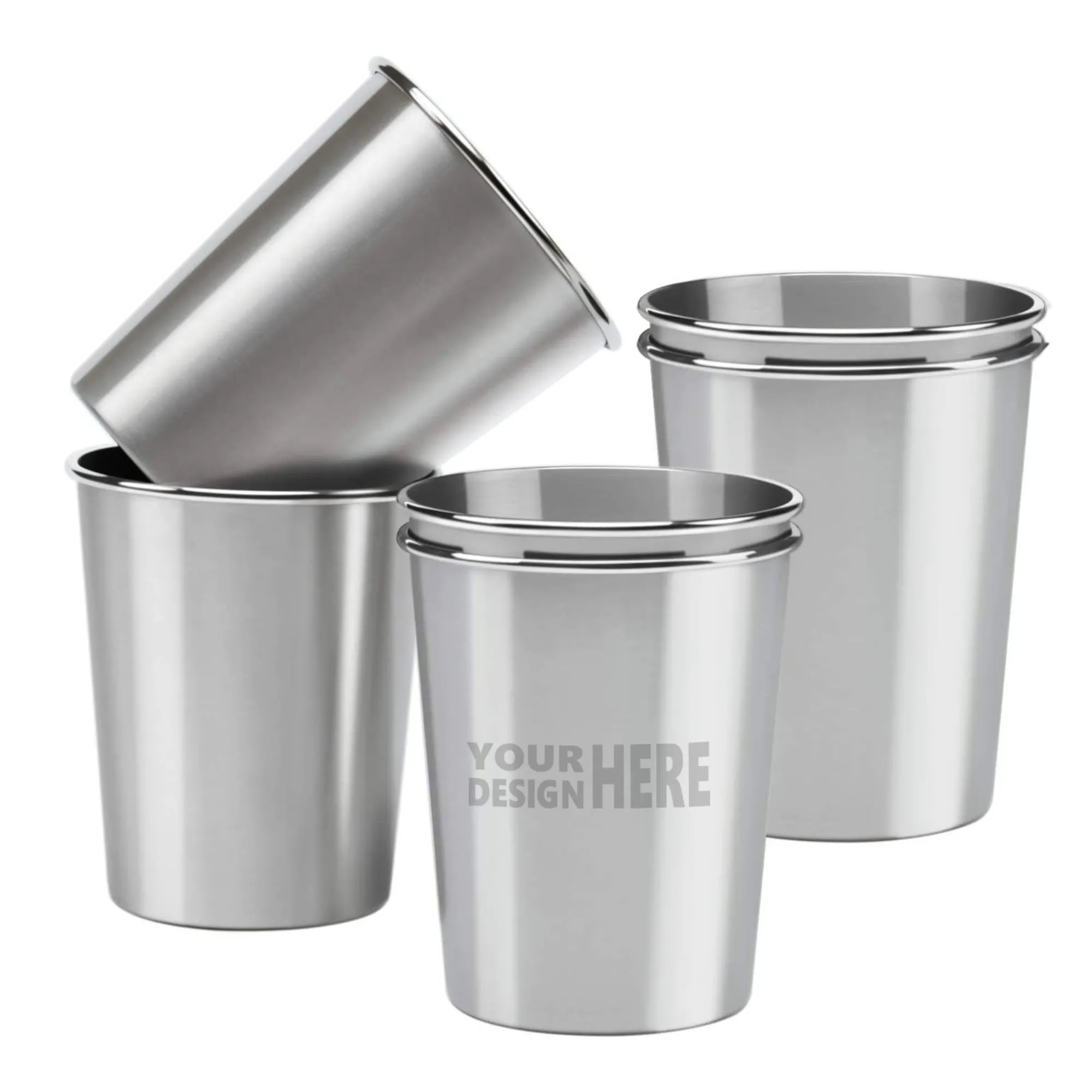 12 Oz.Single Wall Stainless Steel Pint Cup