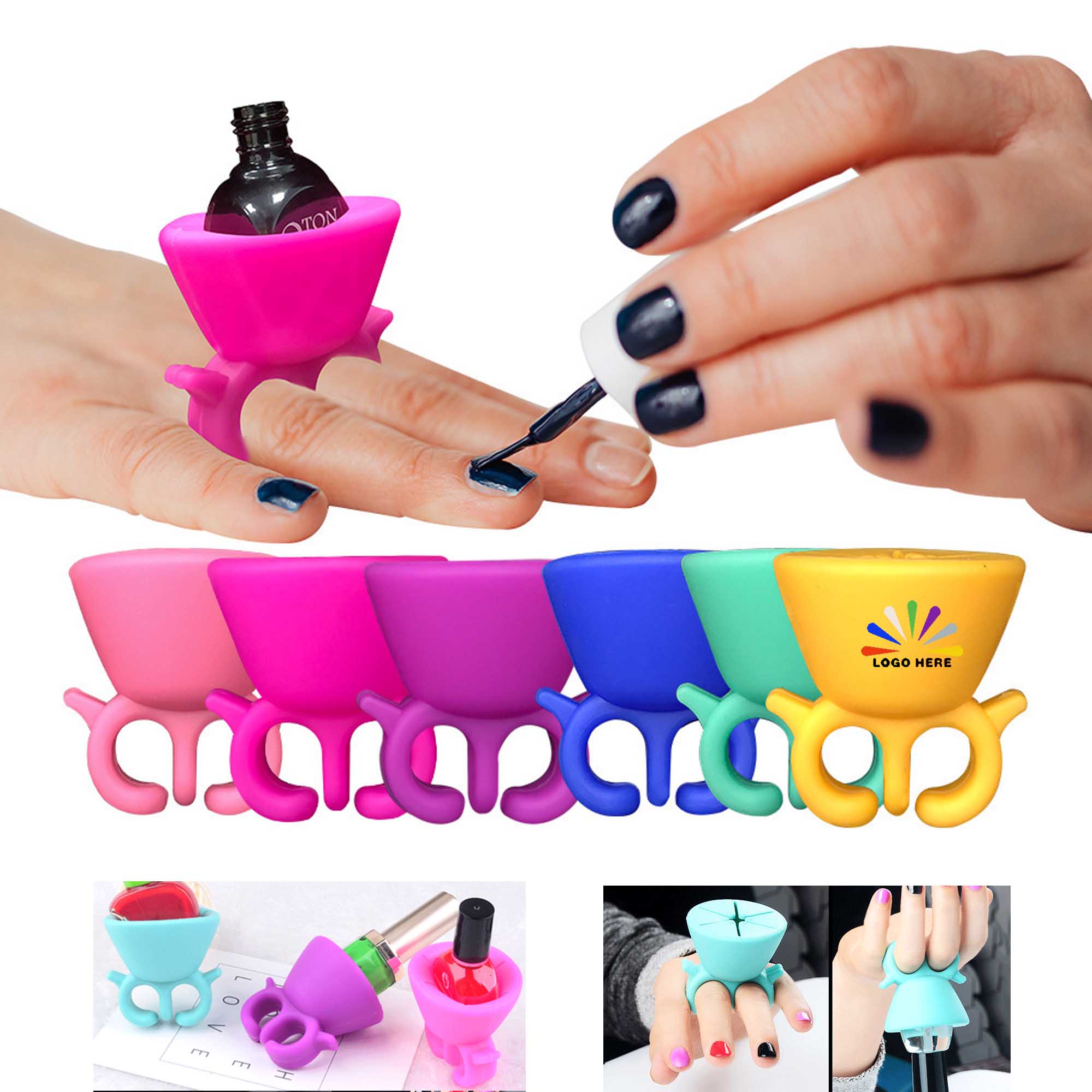 Silicone Fingernail Polish Bottle Stand Organizer 3
