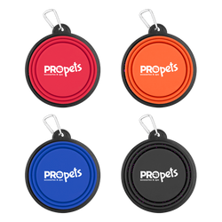 Collapsible Silicone Pet Bowl w/Carabiner
