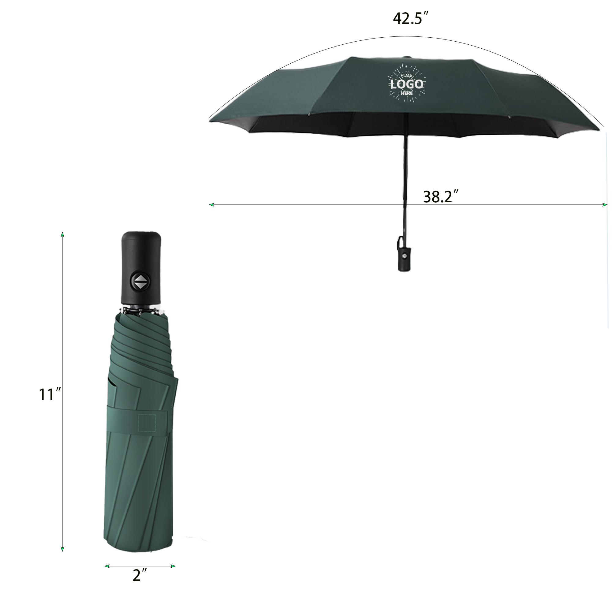 Black Plastic Umbrella 6
