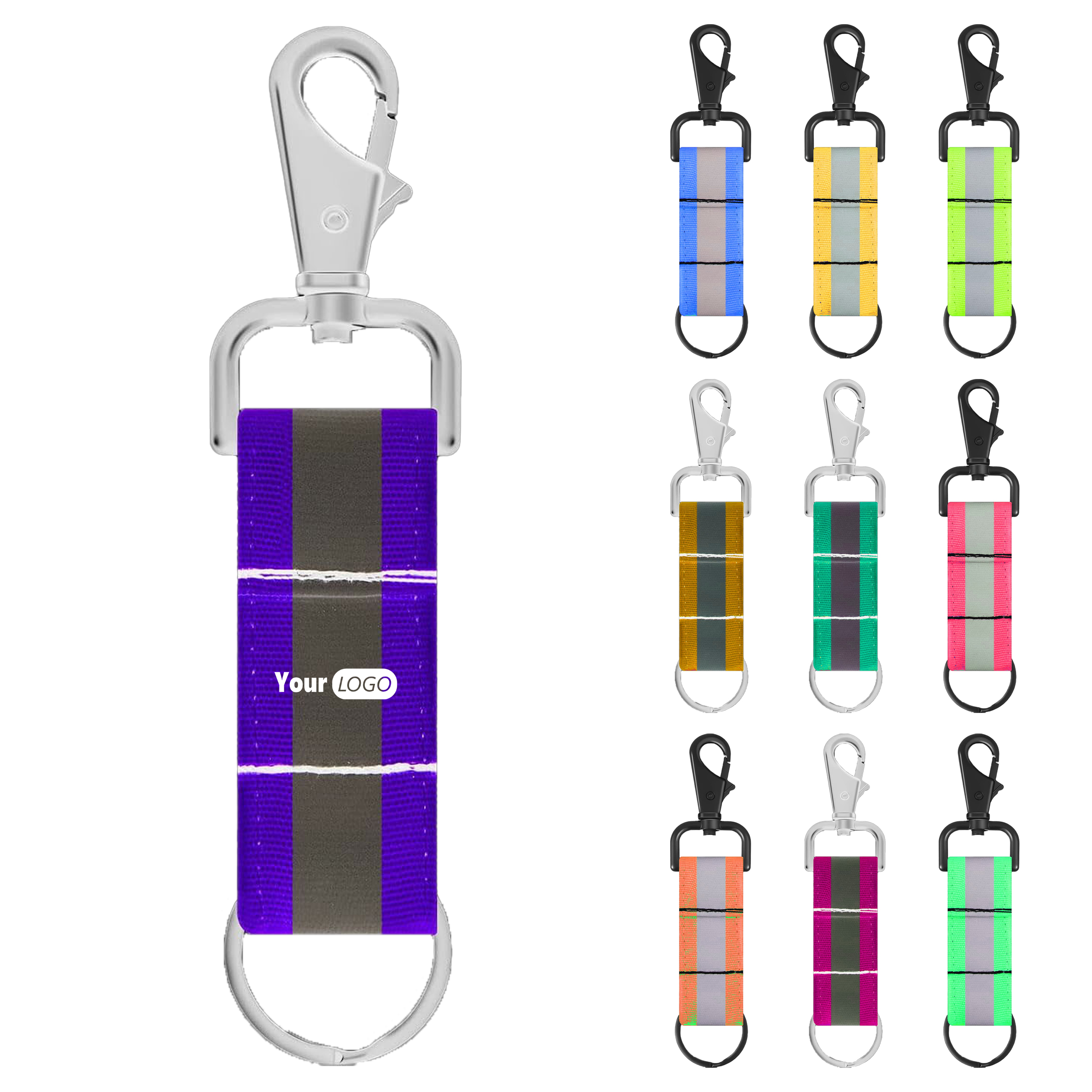 Nylon Essential Reflective Firefighter Keychain With Patch Holder For Professionals 3