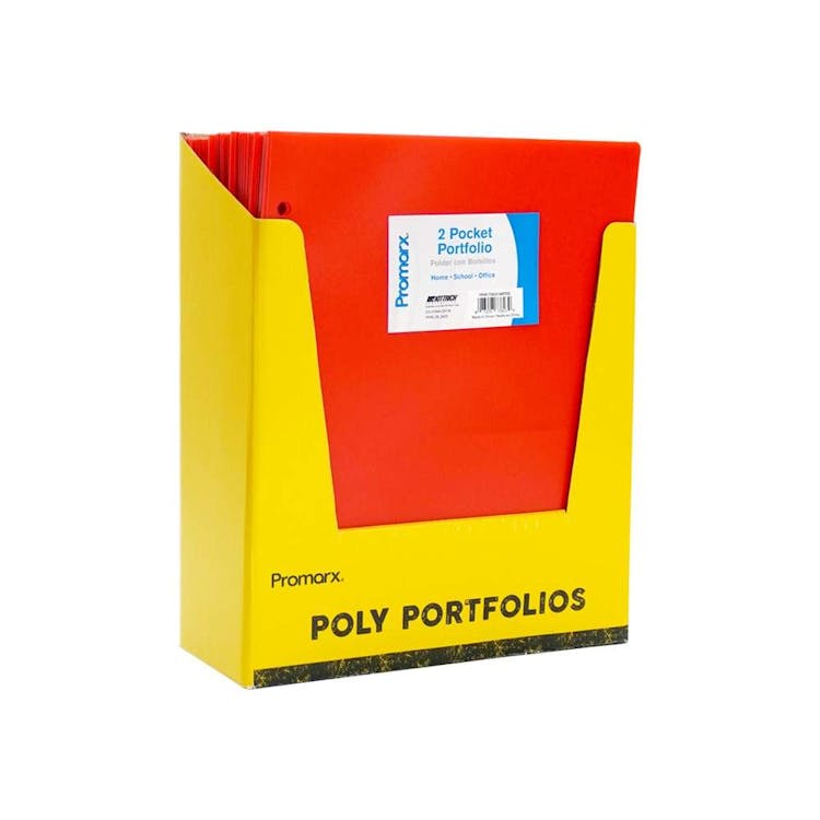 2 Pocket Poly Portfolios - Red 2