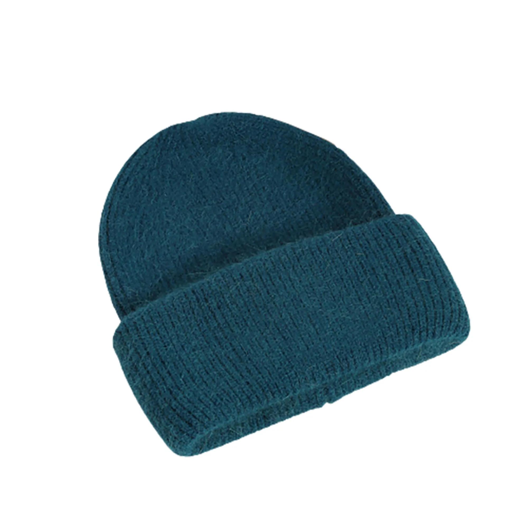 Winter Angora Rabbit Hair Knit Beanie Hat MOQ 10pcs 14