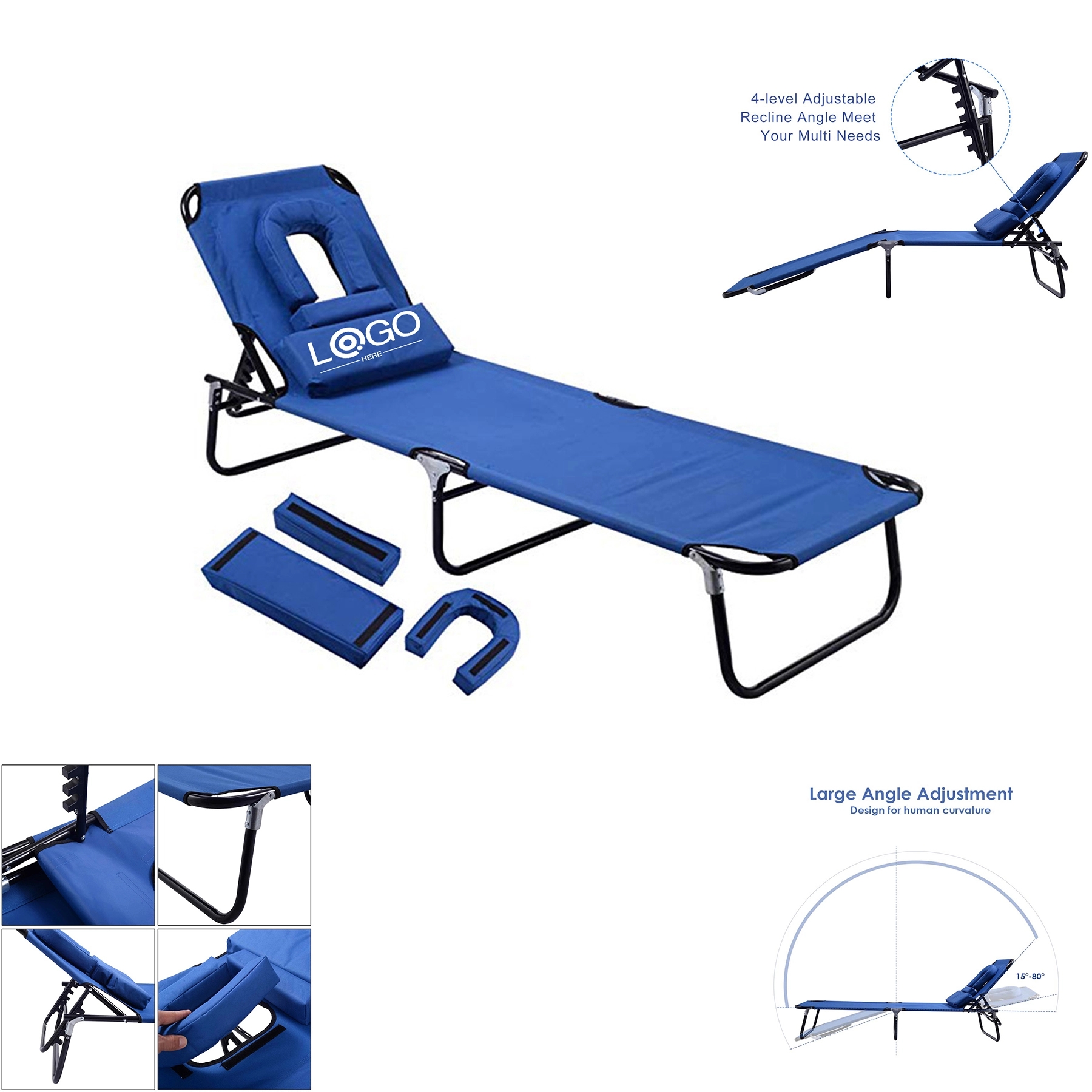Face Down Folding Chaise Lounge