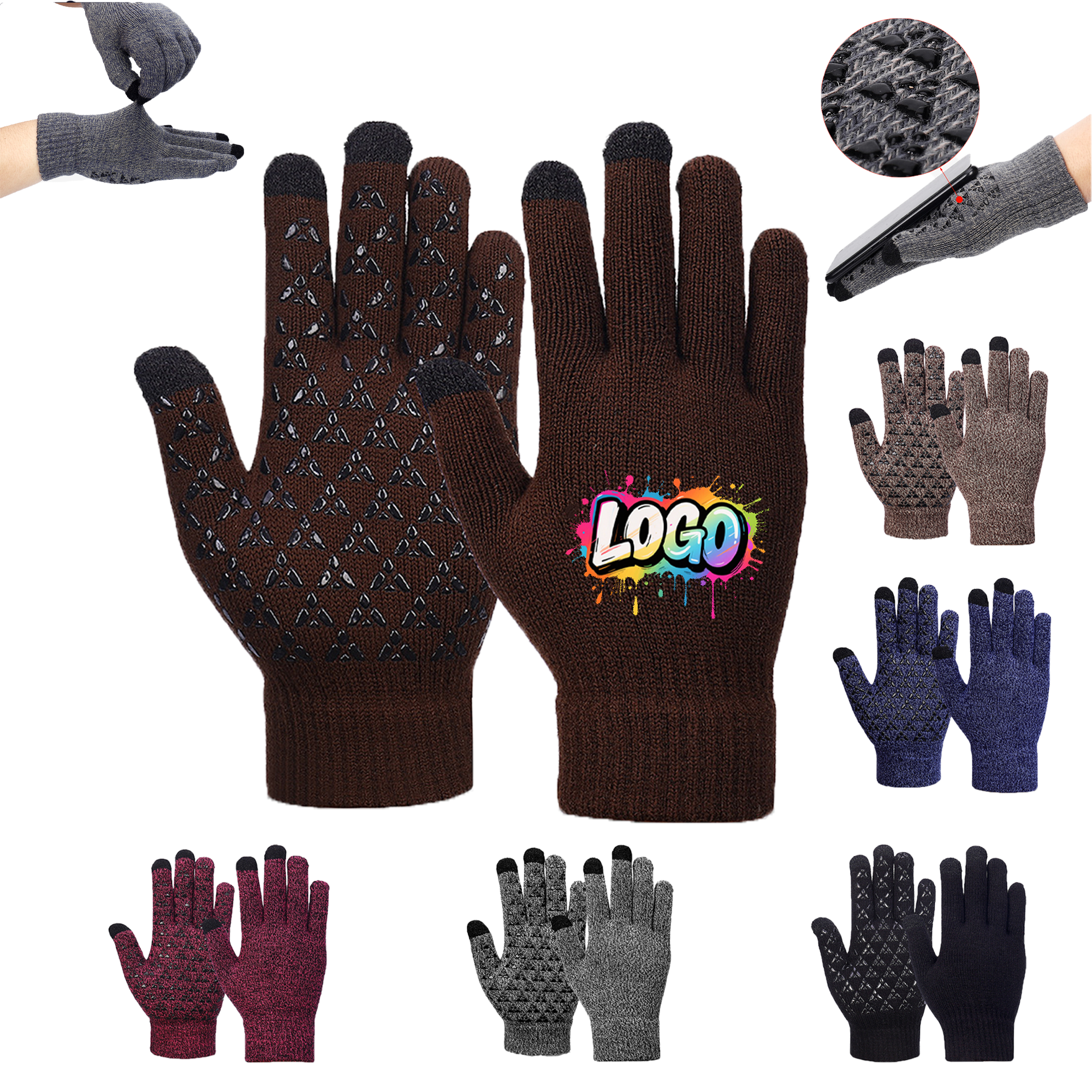 Winter Warm Knit Touchscreen Gloves 7