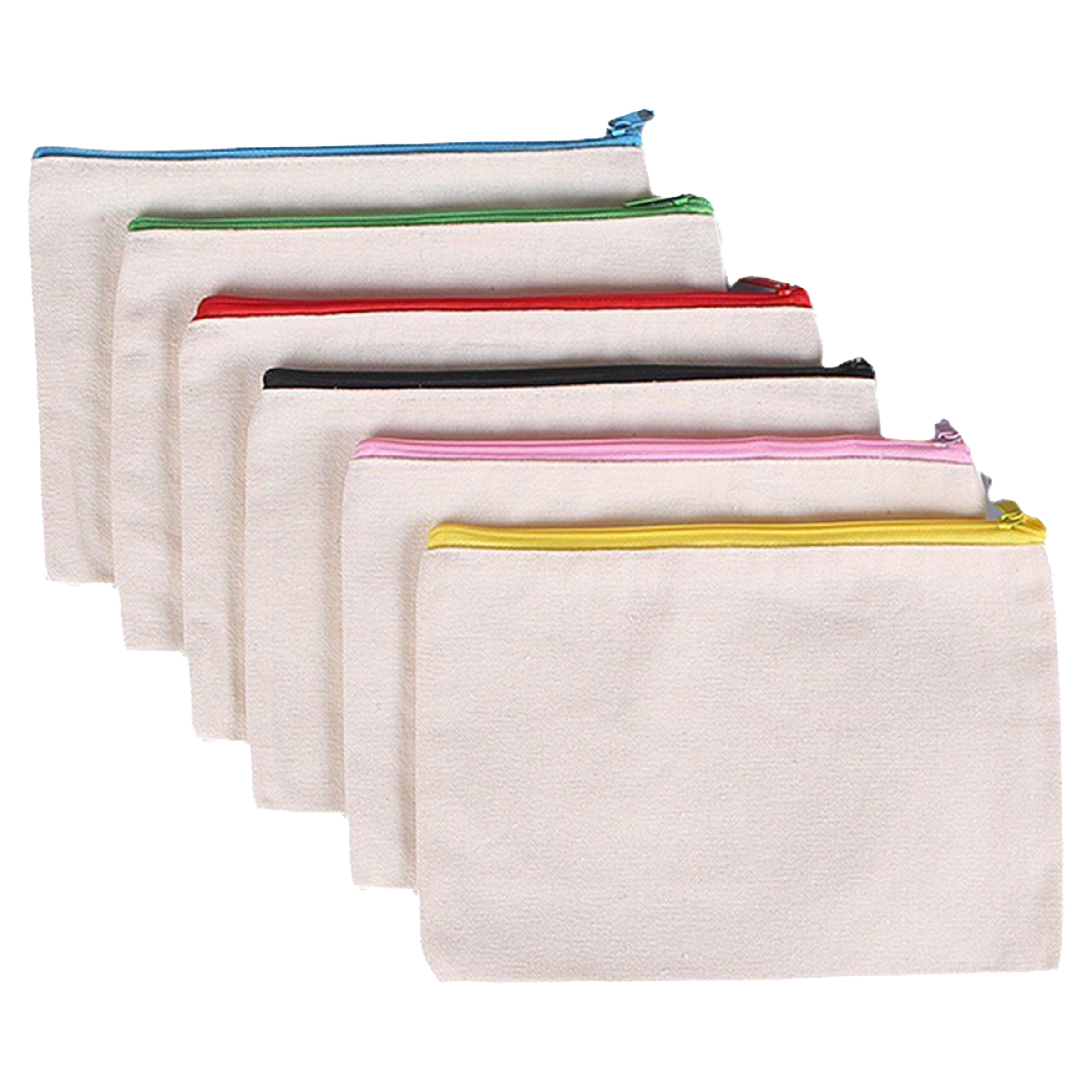 Canvas Blank Customizable Zipper Bag 7