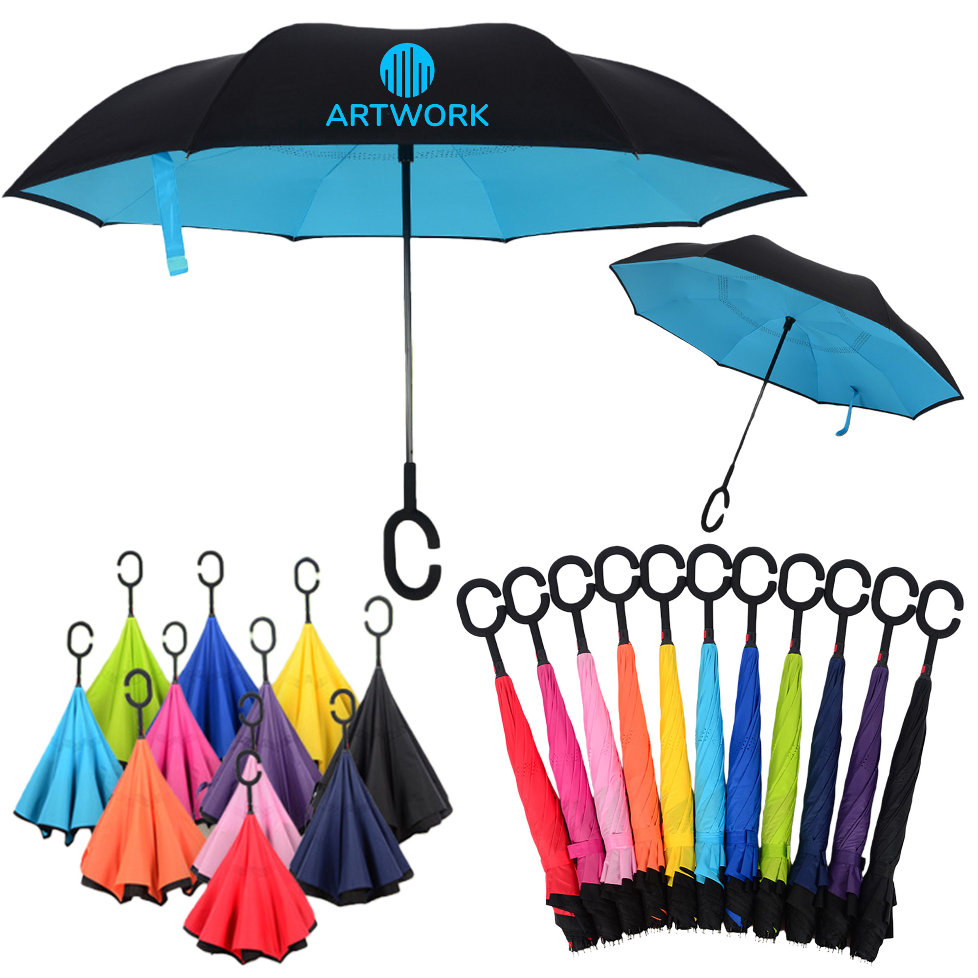 Reverse Windproof Inverted Umbrella