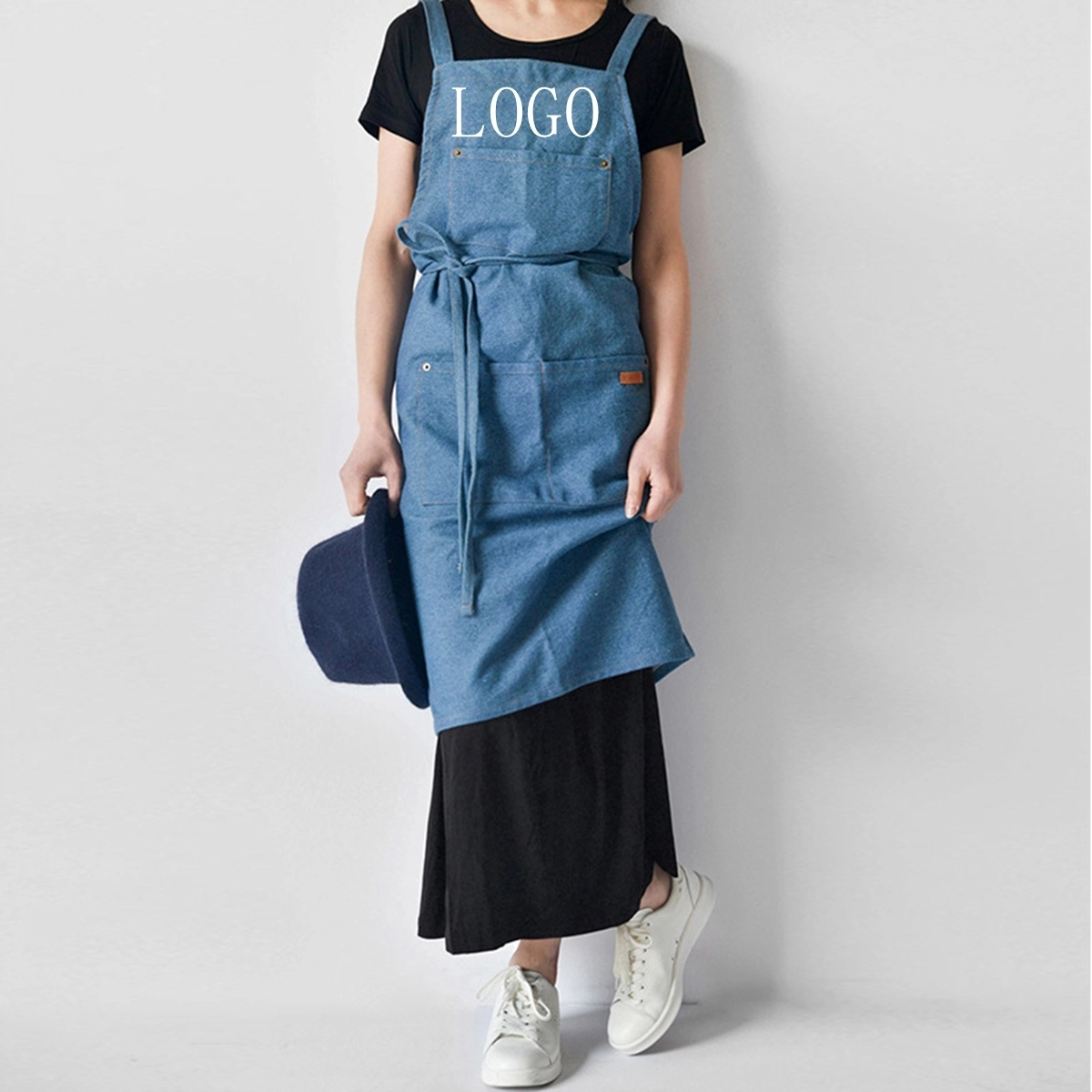 Cotton Denim Apron For Adults
