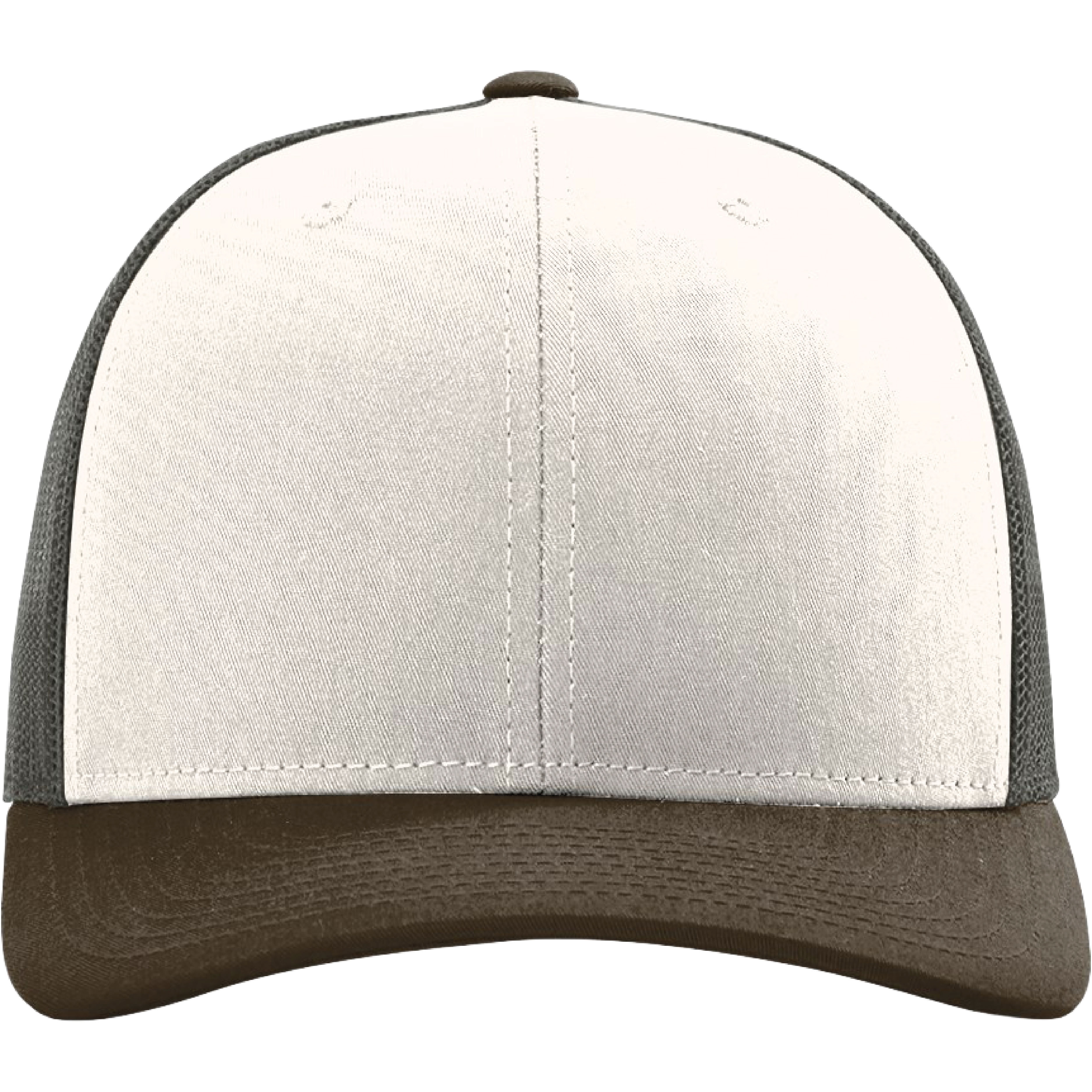 Richardson 112 6-Panel Snapback Trucker Hat w/Leatherette Adhesive Patches or Embroidery 471