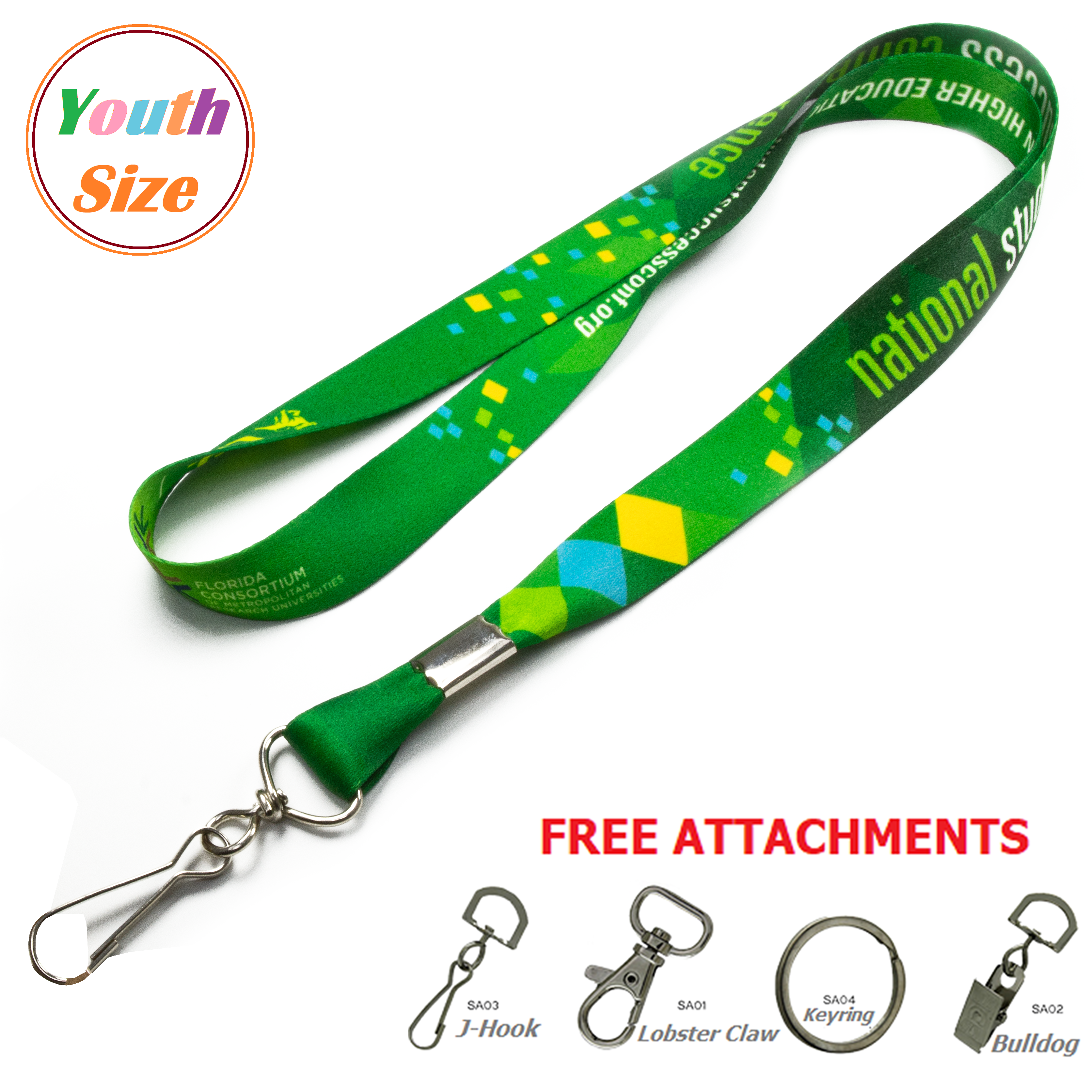 Youth Size USA Made Sublimated Lanyards Custom Youth Lanyard