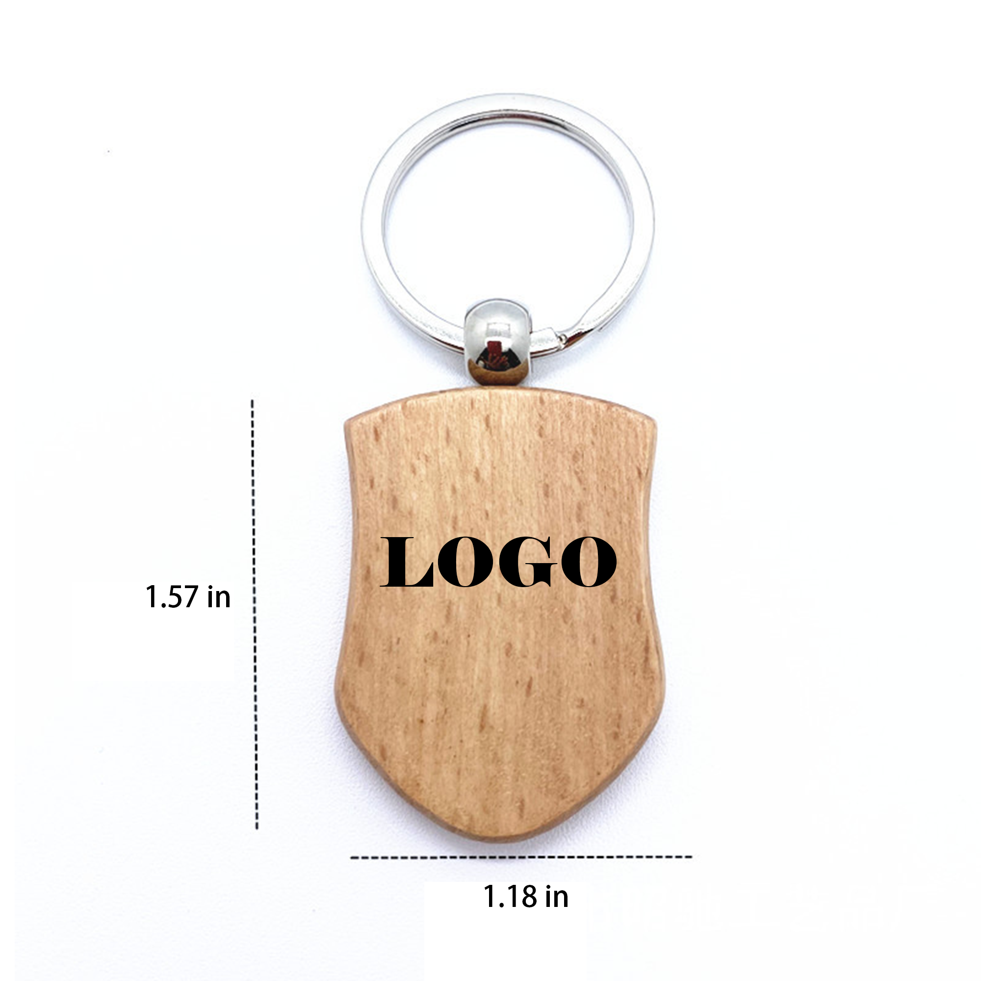 Natural Wood Grain Custom Keychain 7