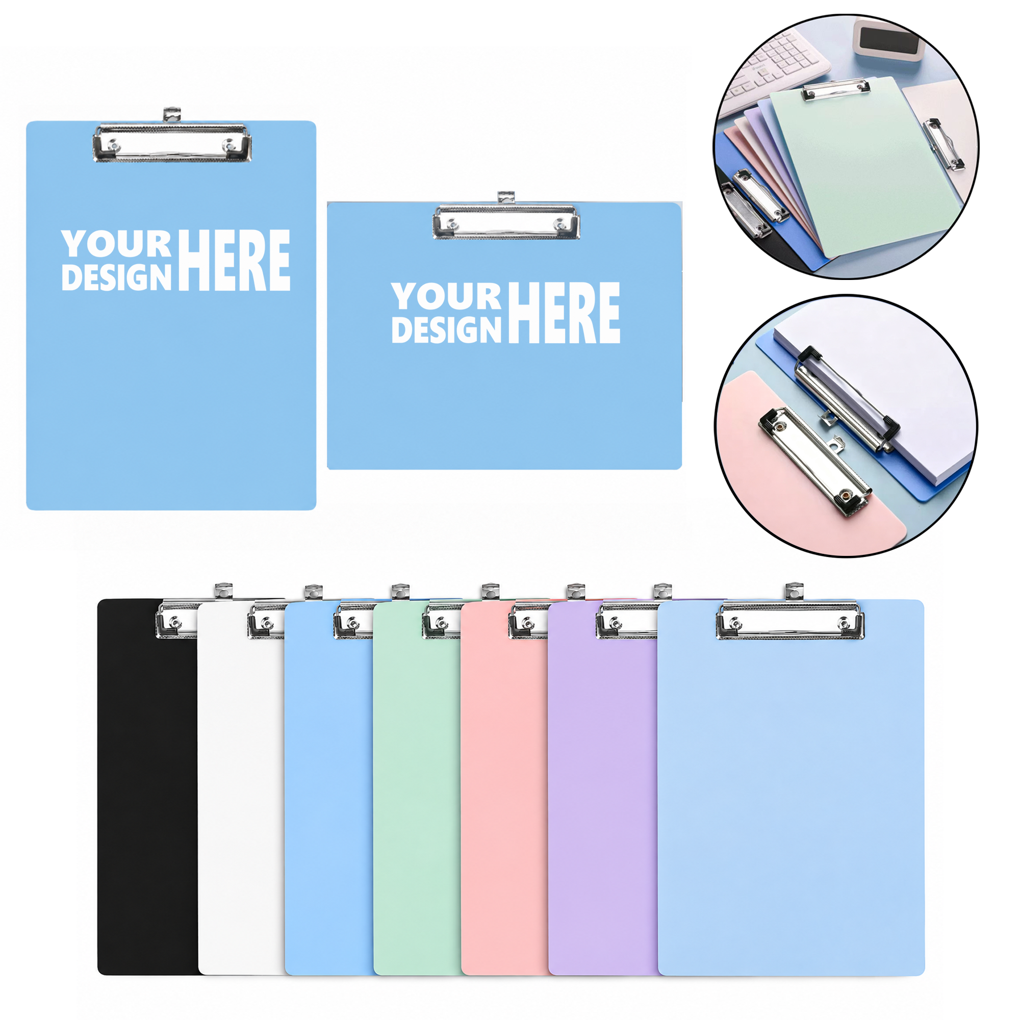MOQ25 A4 Plastic Writing Board With Silver Paper Clamp 2