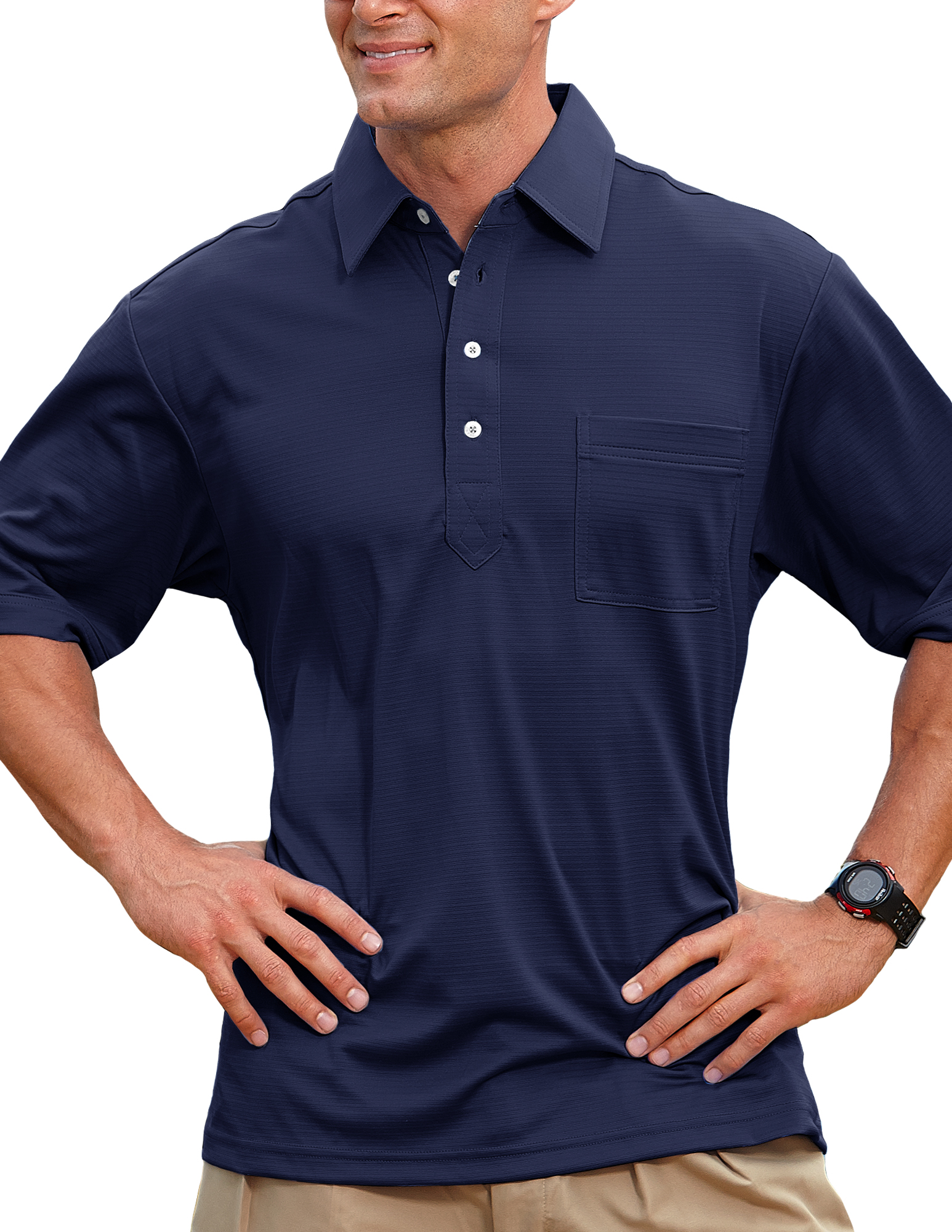 Men's Members Only Ottoman Solid Polo Shirt 14