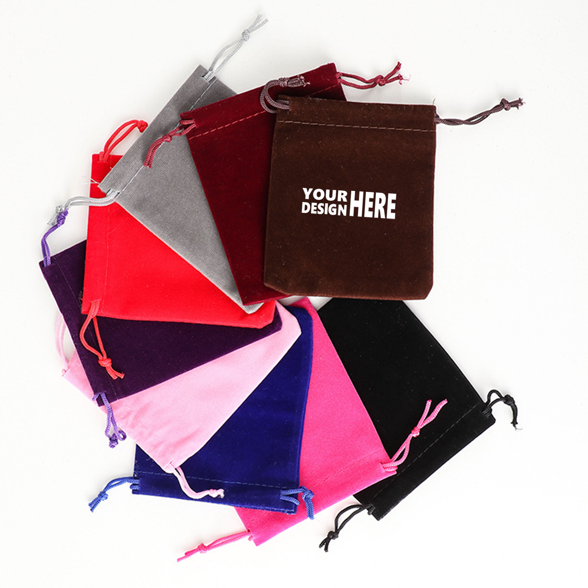 Gift Packaging Velvet Jewelry Pouch Drawstring Bags 3