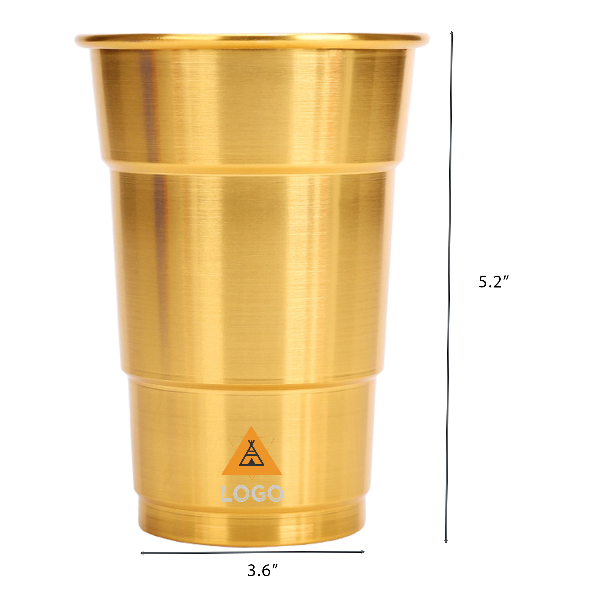 MOQ 50 Custom Aluminum Beer Cup Food Grade Metal Single Layer with Logo 5