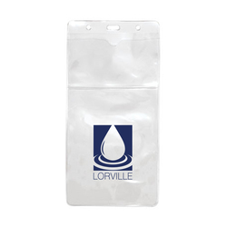4.00" W x 8.00" H - Vertical Clear Vinyl Multi-Badge Holder (1 Color Imprint)