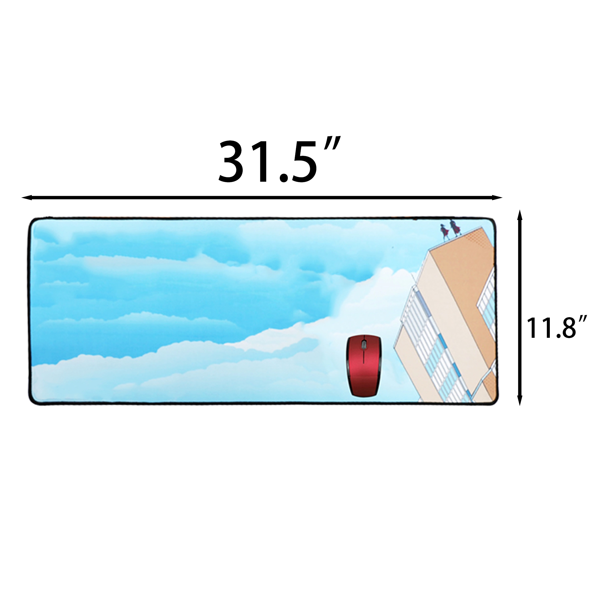 31.5" x 11.8" Extended Mouse Pad for Keyboard & Mouse 7
