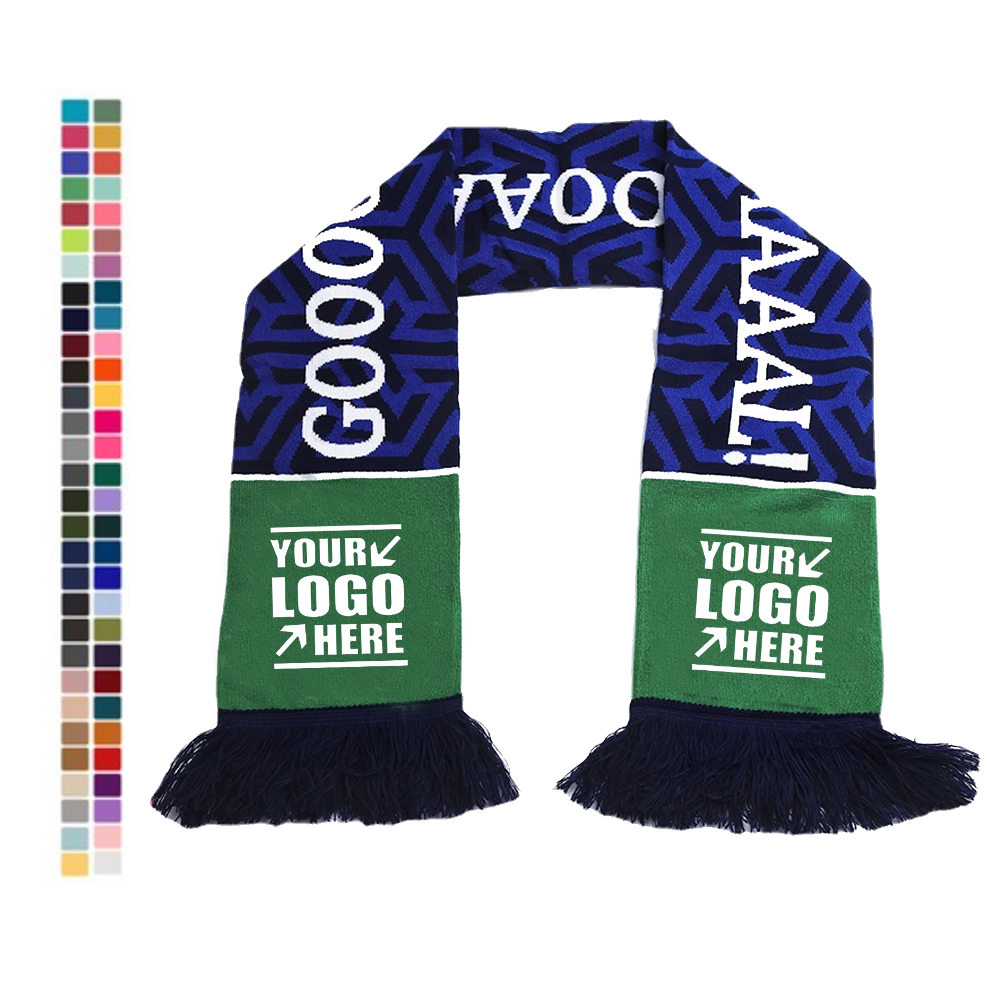 Double-Sided Sports Fan Knitted Scarf 2