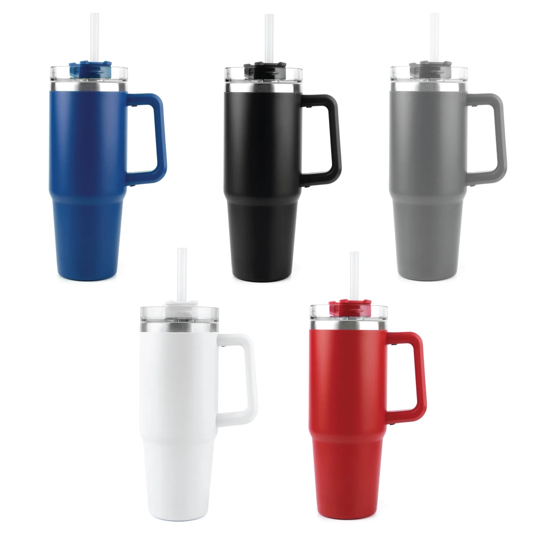 30oz Premium Stainless Travel Mug w/ Straw and Twist Closure 6