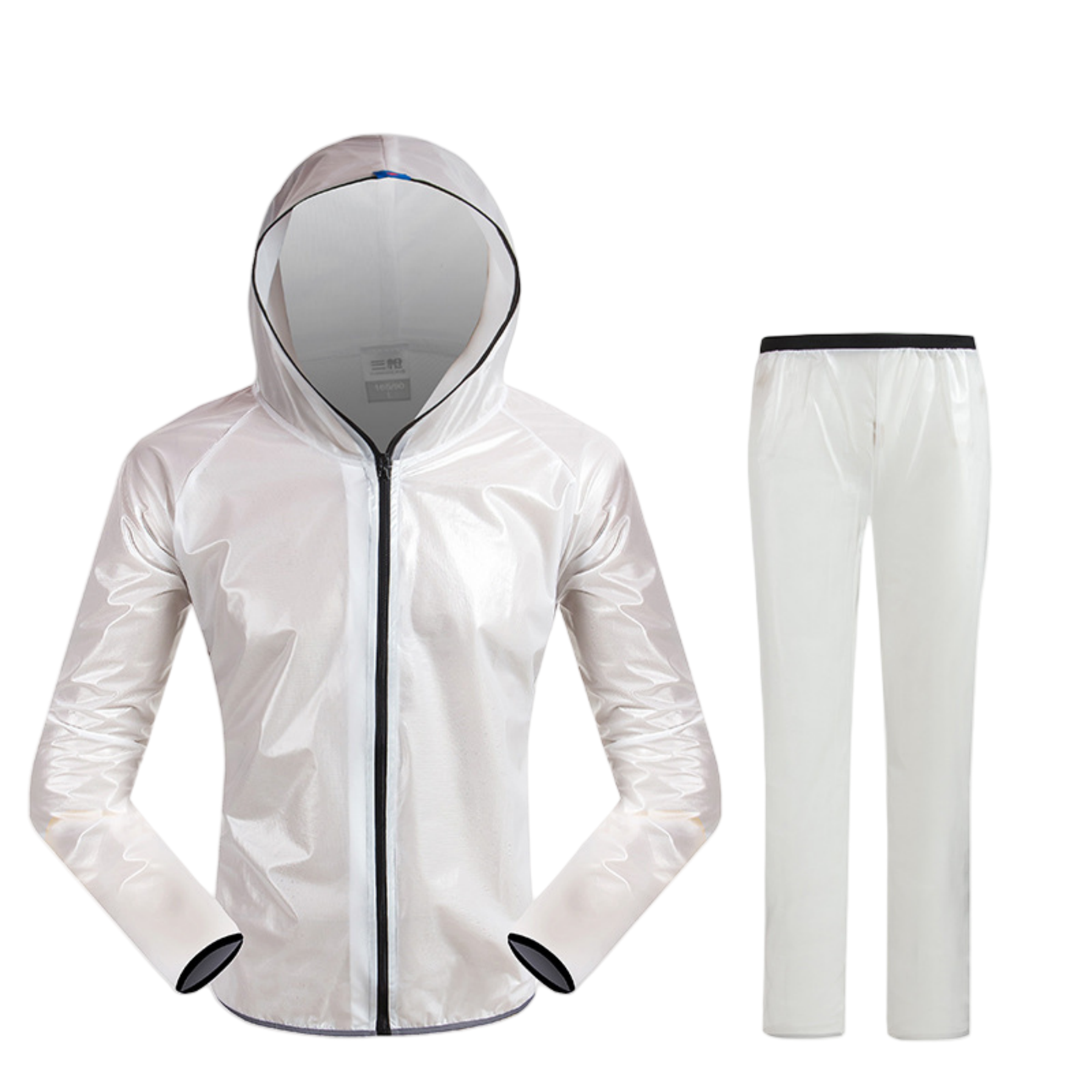 Breathable PU Raincoat Suit Reflective Poncho Jacket 20
