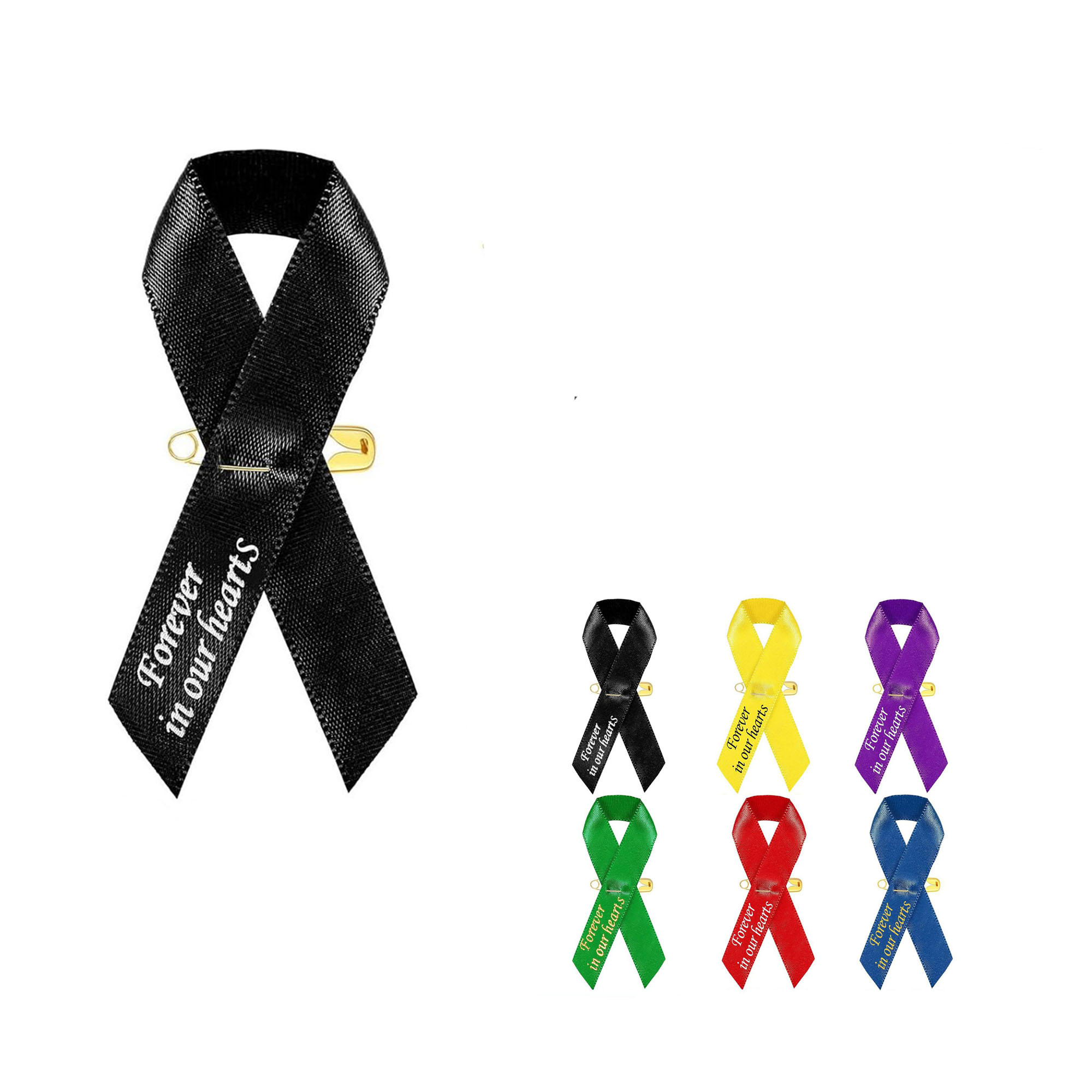 Classic Ribbon Lapel Pin For Memorial And Funeral 3