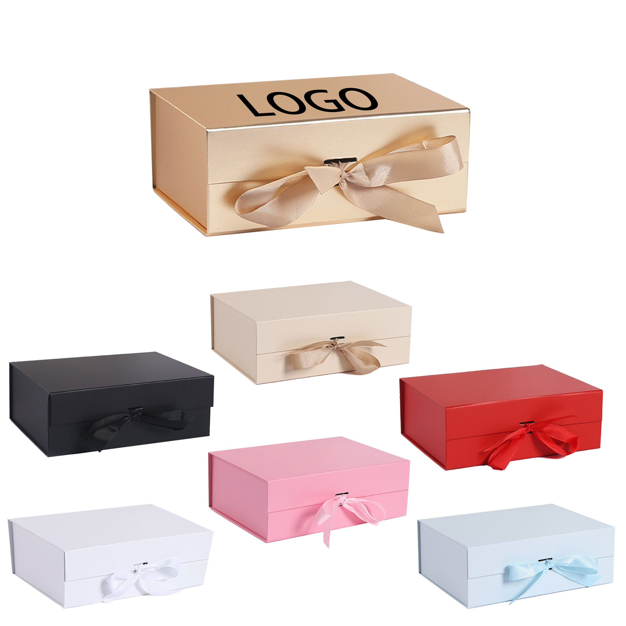 Ribbon Bow Flip Top Present Box