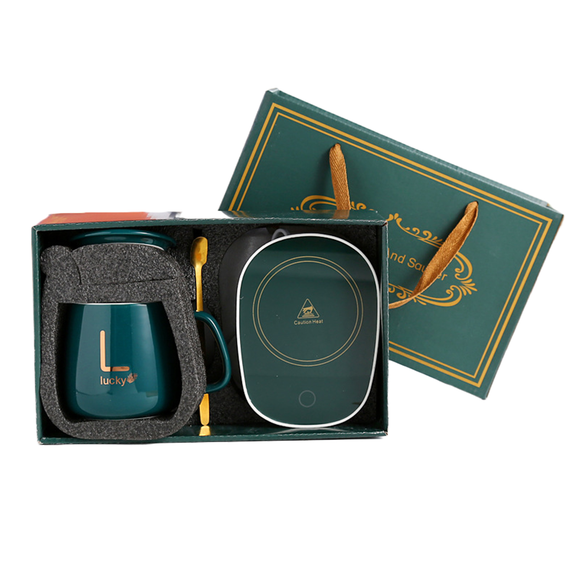 MOQ10 Heated Mug Mat And Cup Set 7