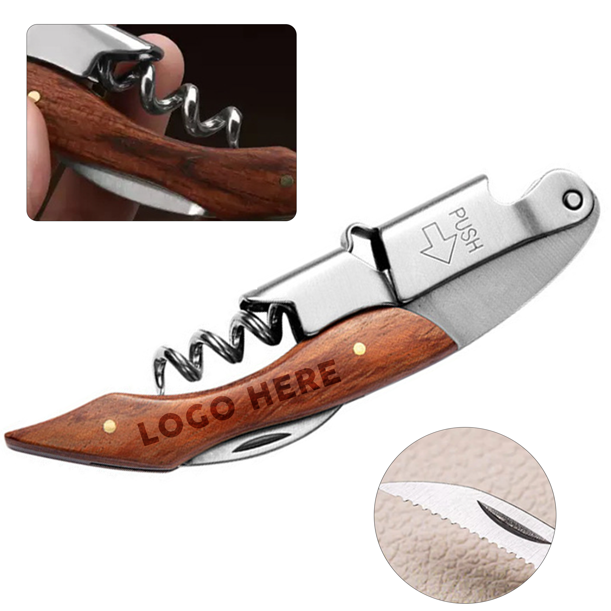 Dual?Hinge Waiter Style Wine Bottle Opener 2