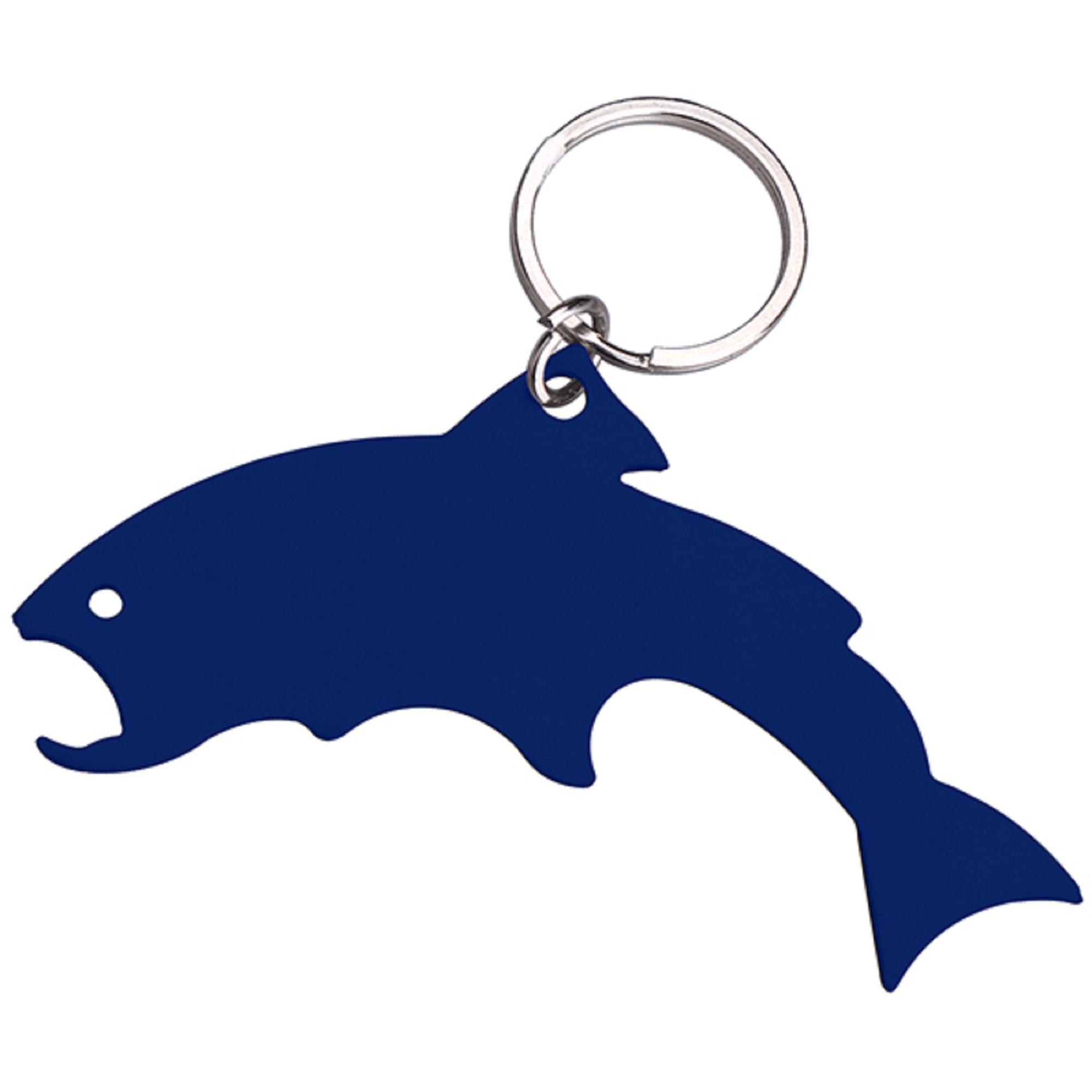 Trout Shaped Stainless Steel Bottle Opener w/ Key Ring 12