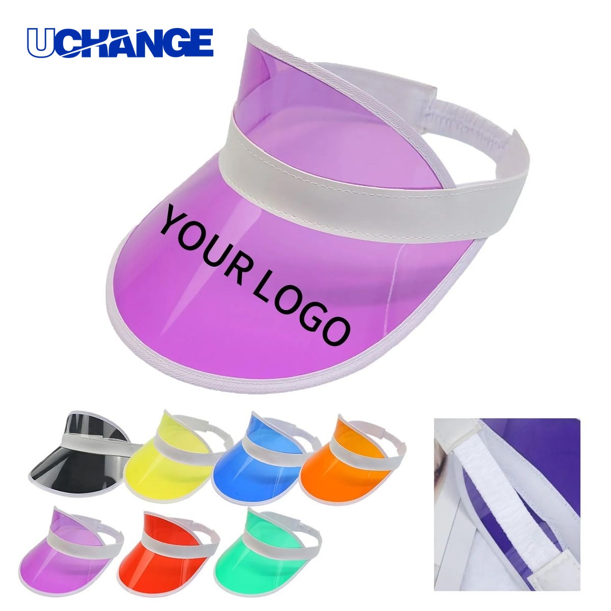 PVC Sun Visor Hat Headwear 9.5x8in with UV Protection