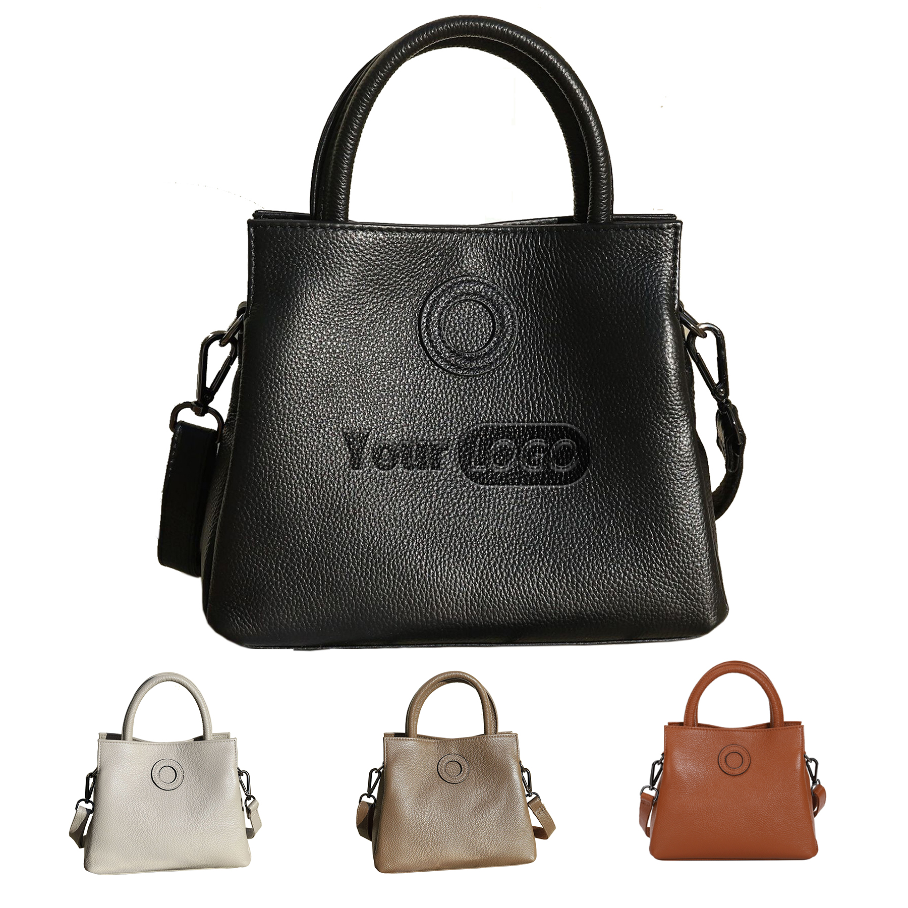 Genuine Leather Simple and large capacity stylish tote bag 3