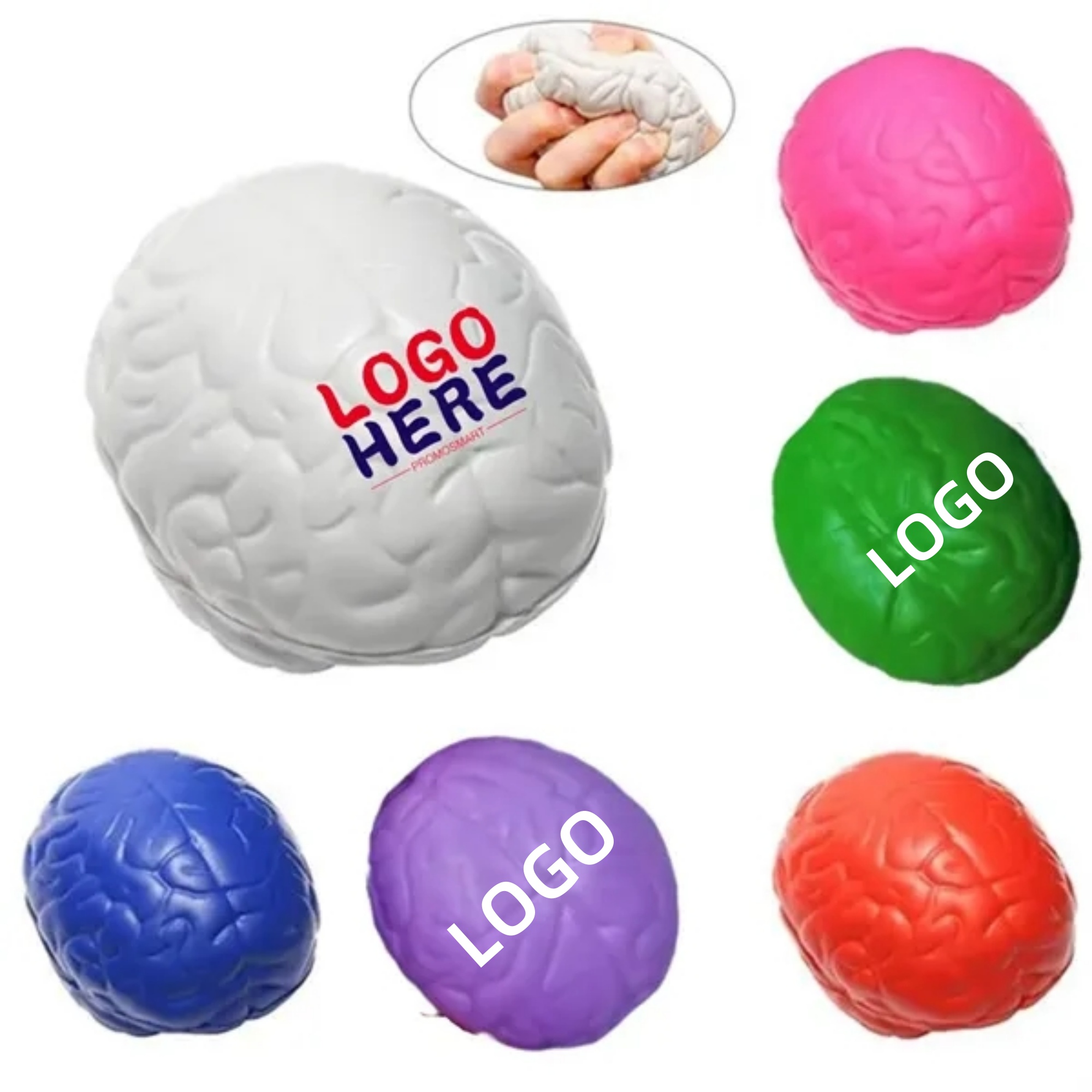 PU Brain Shape Stress Ball 3