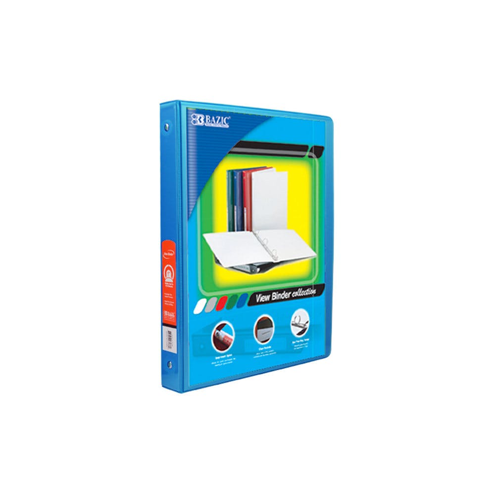 0.5" 3-Ring View Binder - Teal 2 Pockets 3