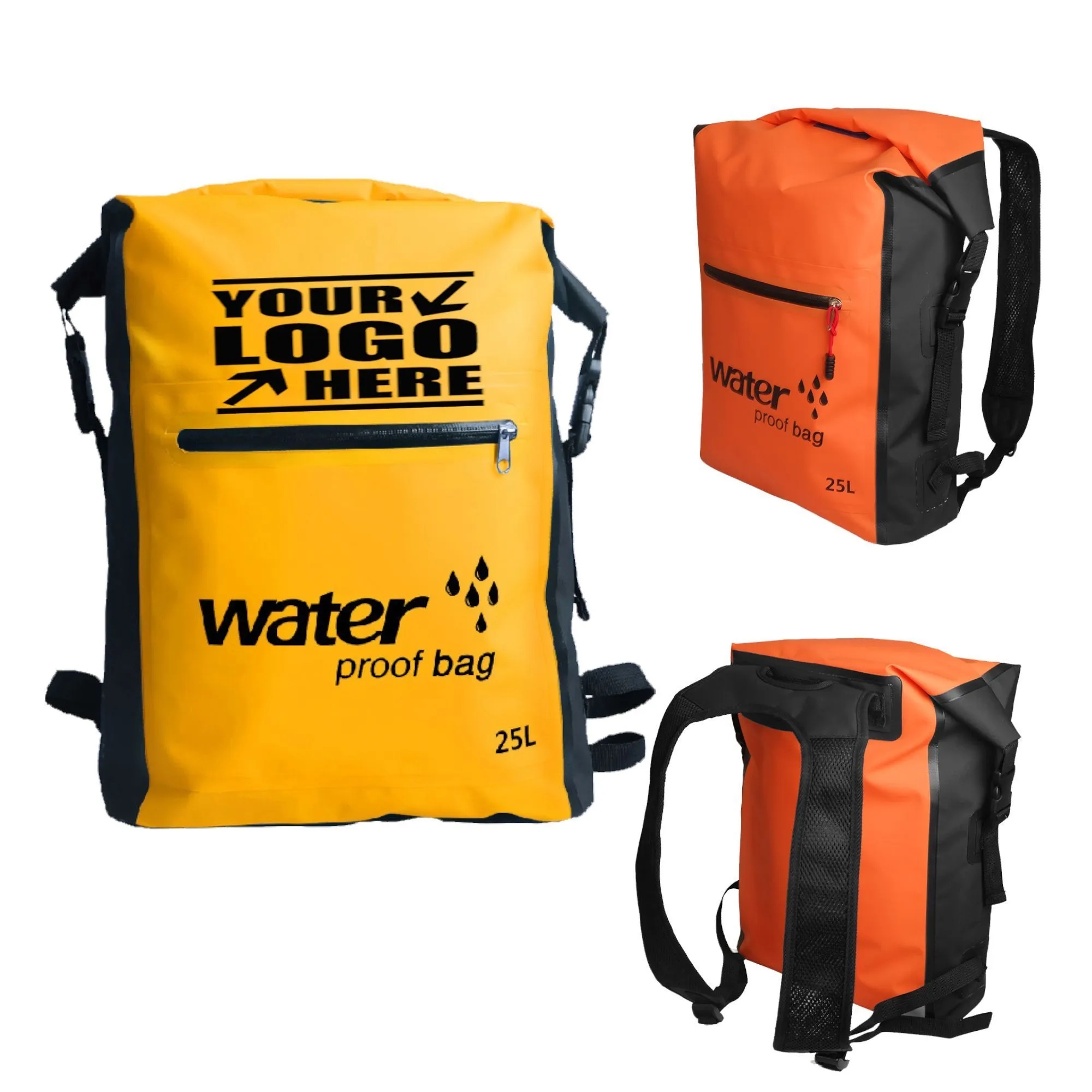 25L PVC Tarpaulin Outdoor Waterproof Backpack 4