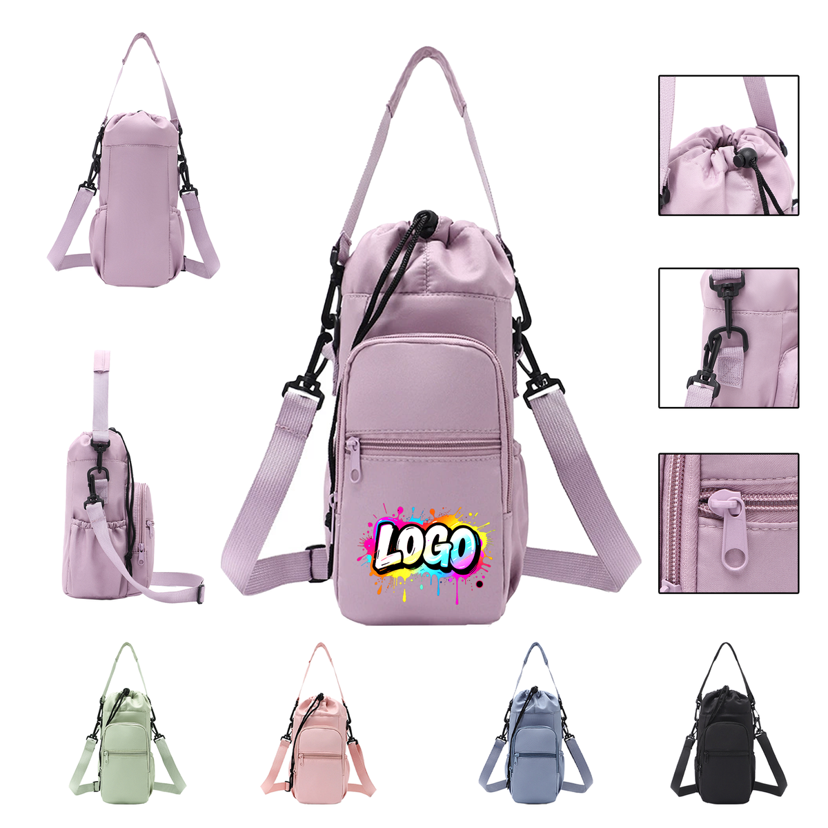 Outdoor Portable Crossbody Water Bottle Sleeve 7