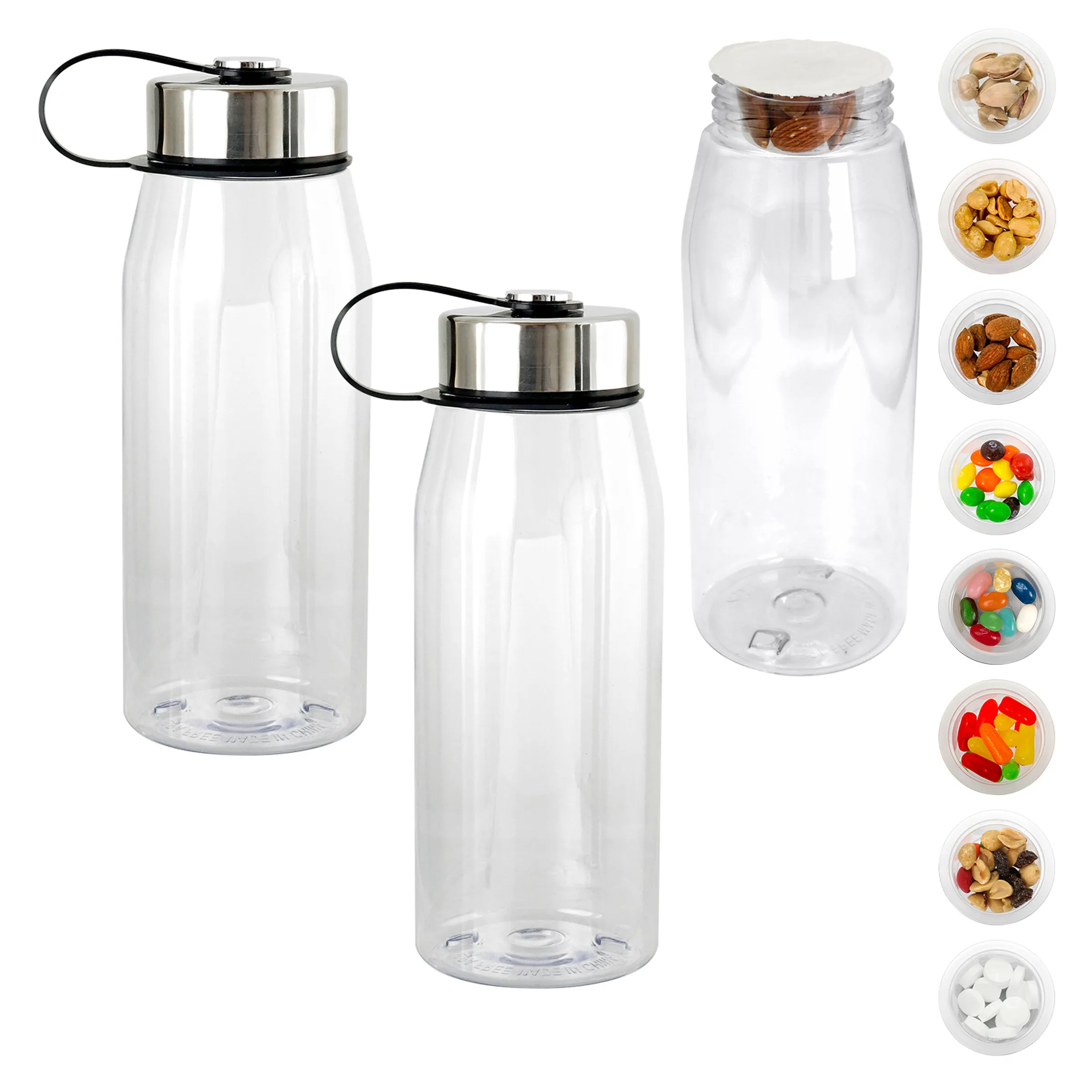 Metal Lanyard Lid 32 oz. Snack Bottle, custom water bottle with logo imprint 10