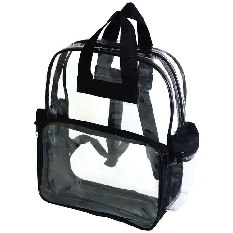 15" Clear Backpacks - Black Trim