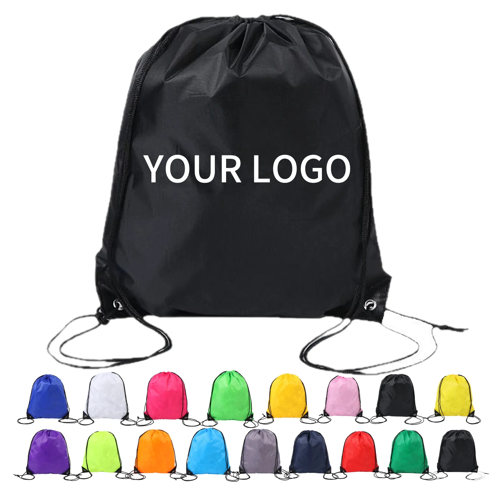 Washable Polyester Drawstring Bag Practical for Sports