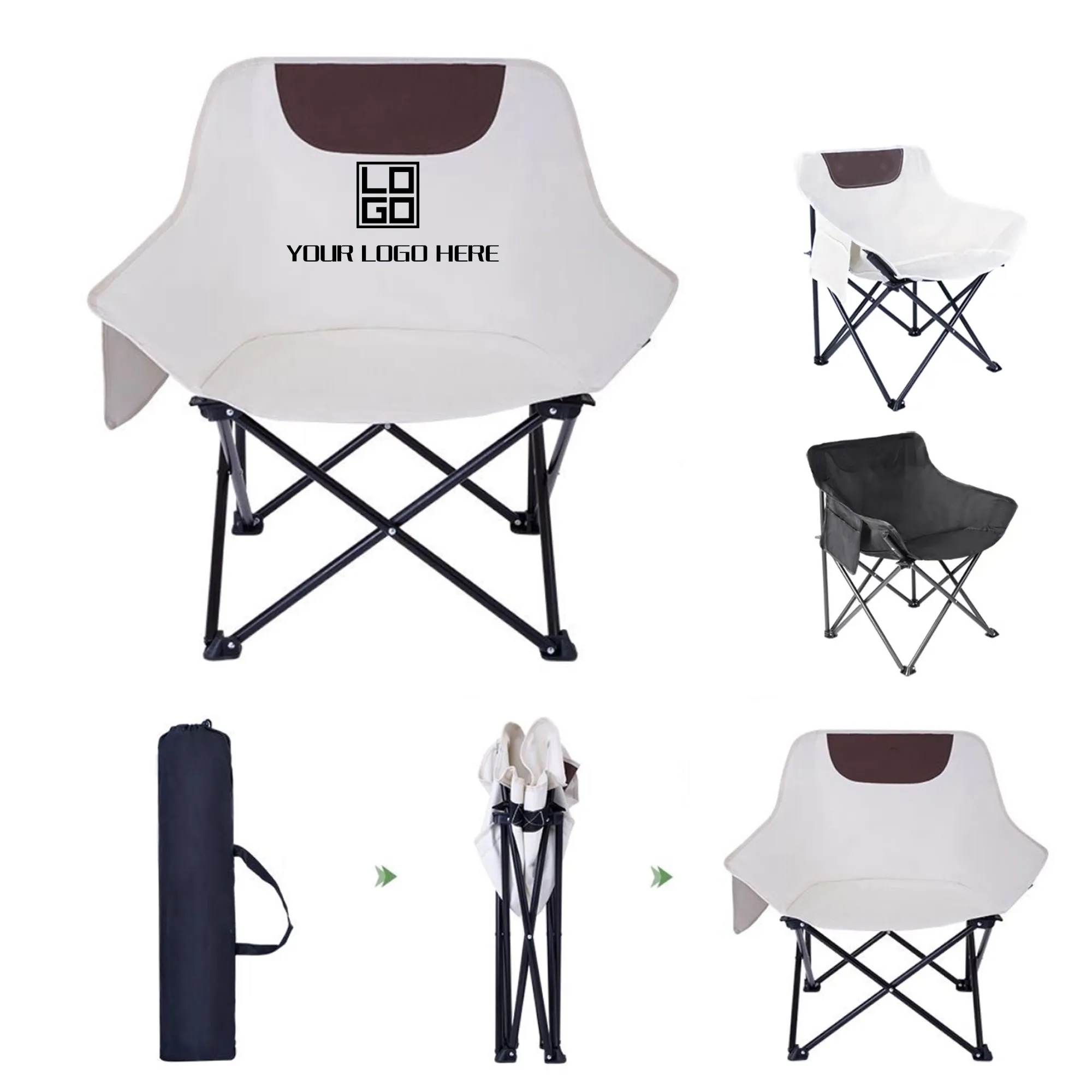 Outdoor Camping Folding Chair With Carrying Bag