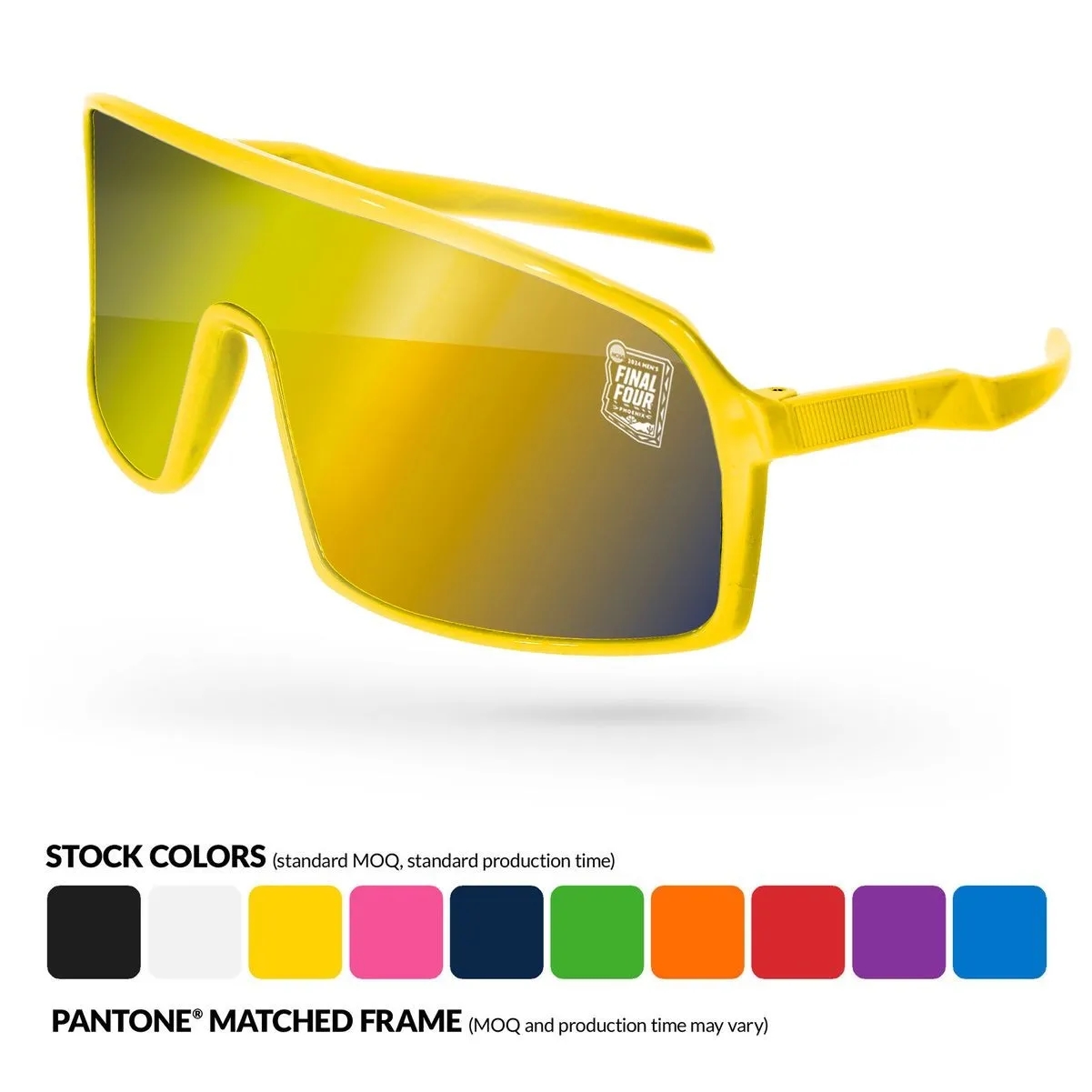 Sport Viper Mirror Sunglasses W/ 1 Color Lens Imprint 13