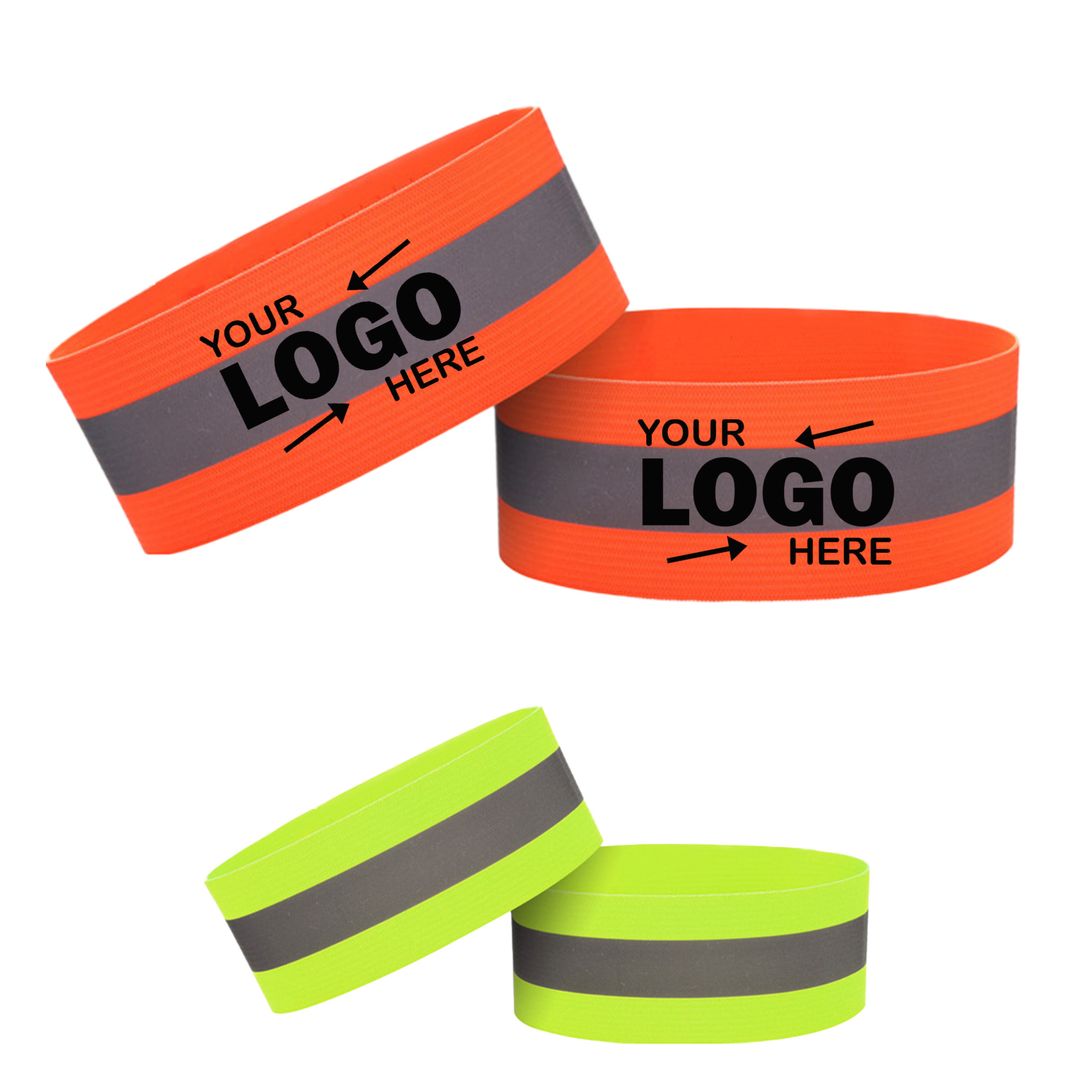 Customizable Pair of Reflective Arm Bands