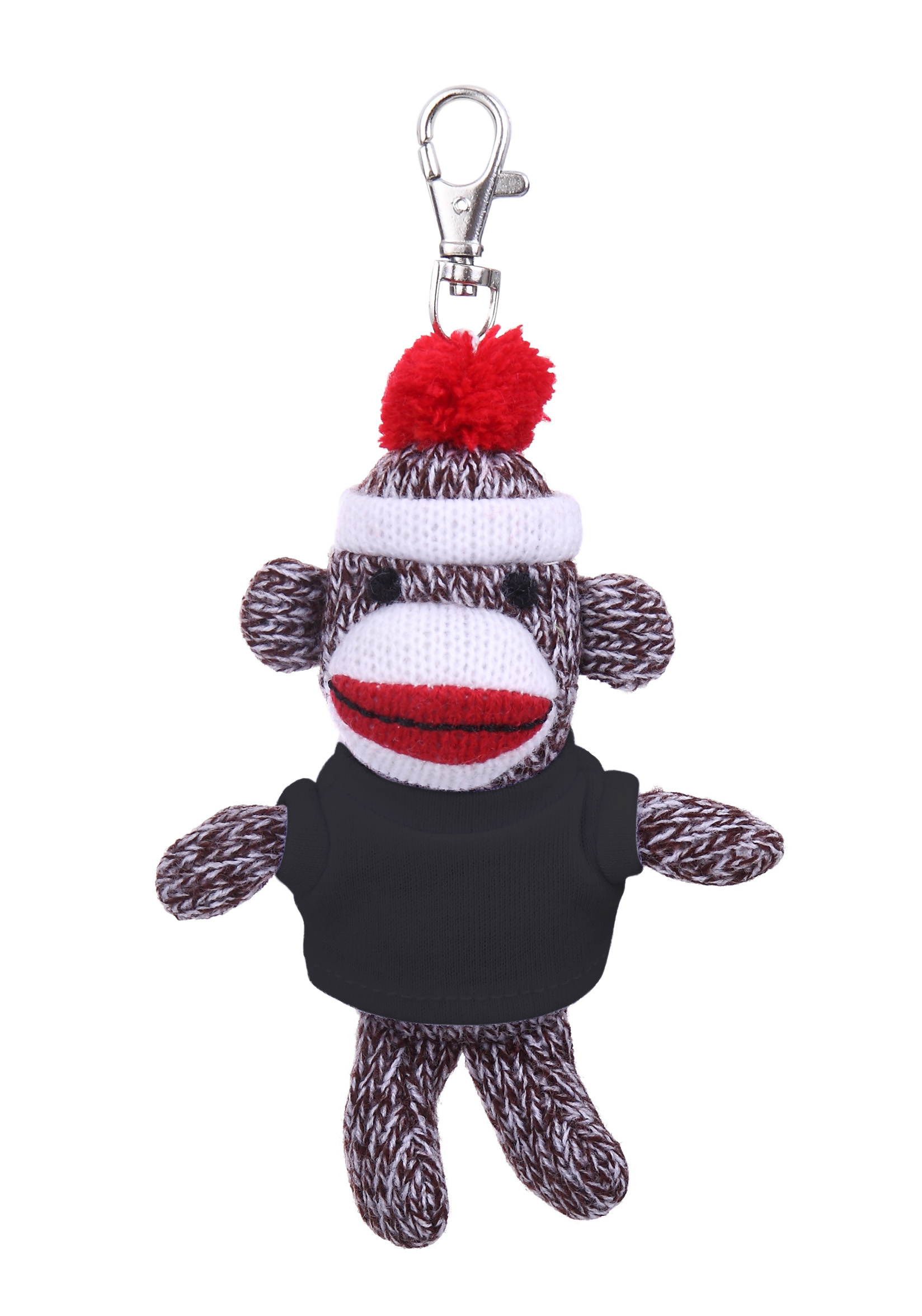Plush Original Sock Monkey Keychain with Tee 24