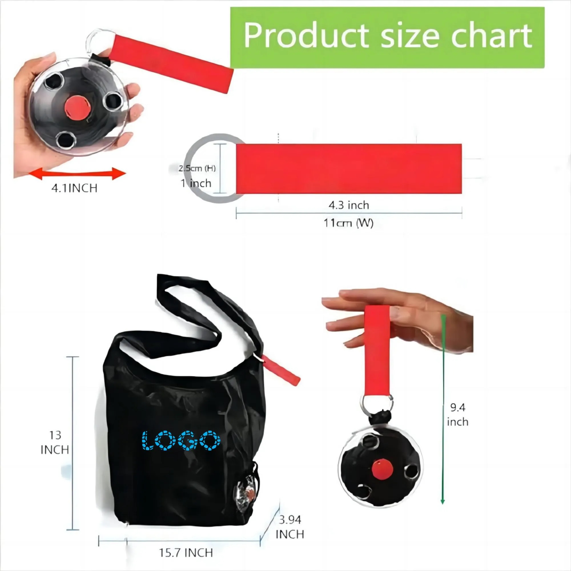 Circular folding eco-friendly shopping bag 10