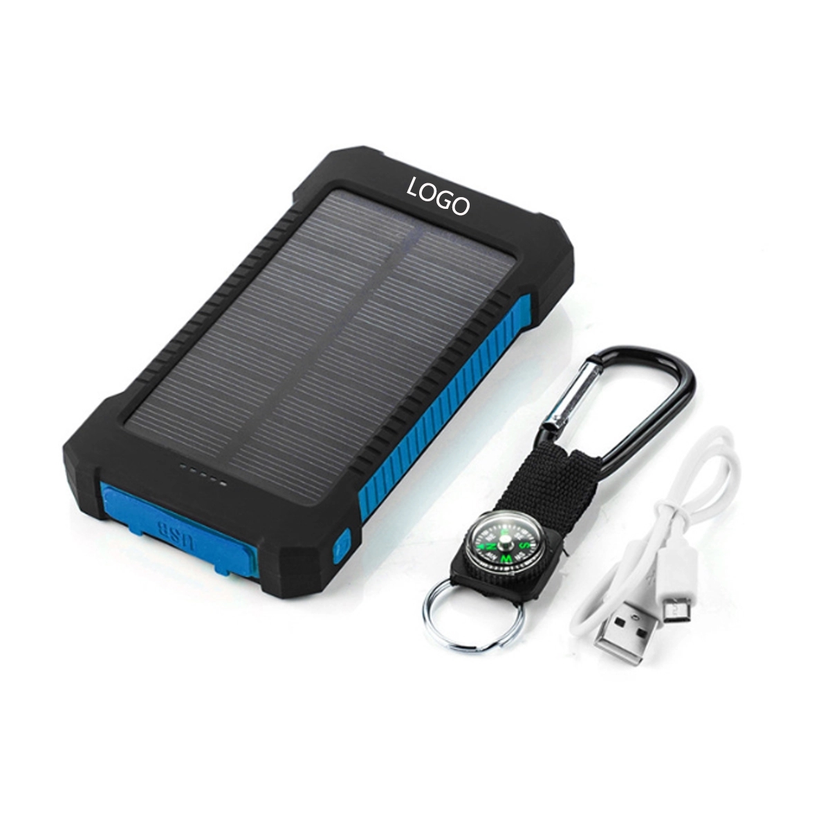 Solar Power Bank With Carabiner 8000 mAh