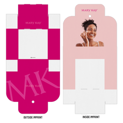 10" x 10" x 4" Flat Custom White Corrugate Gift Box