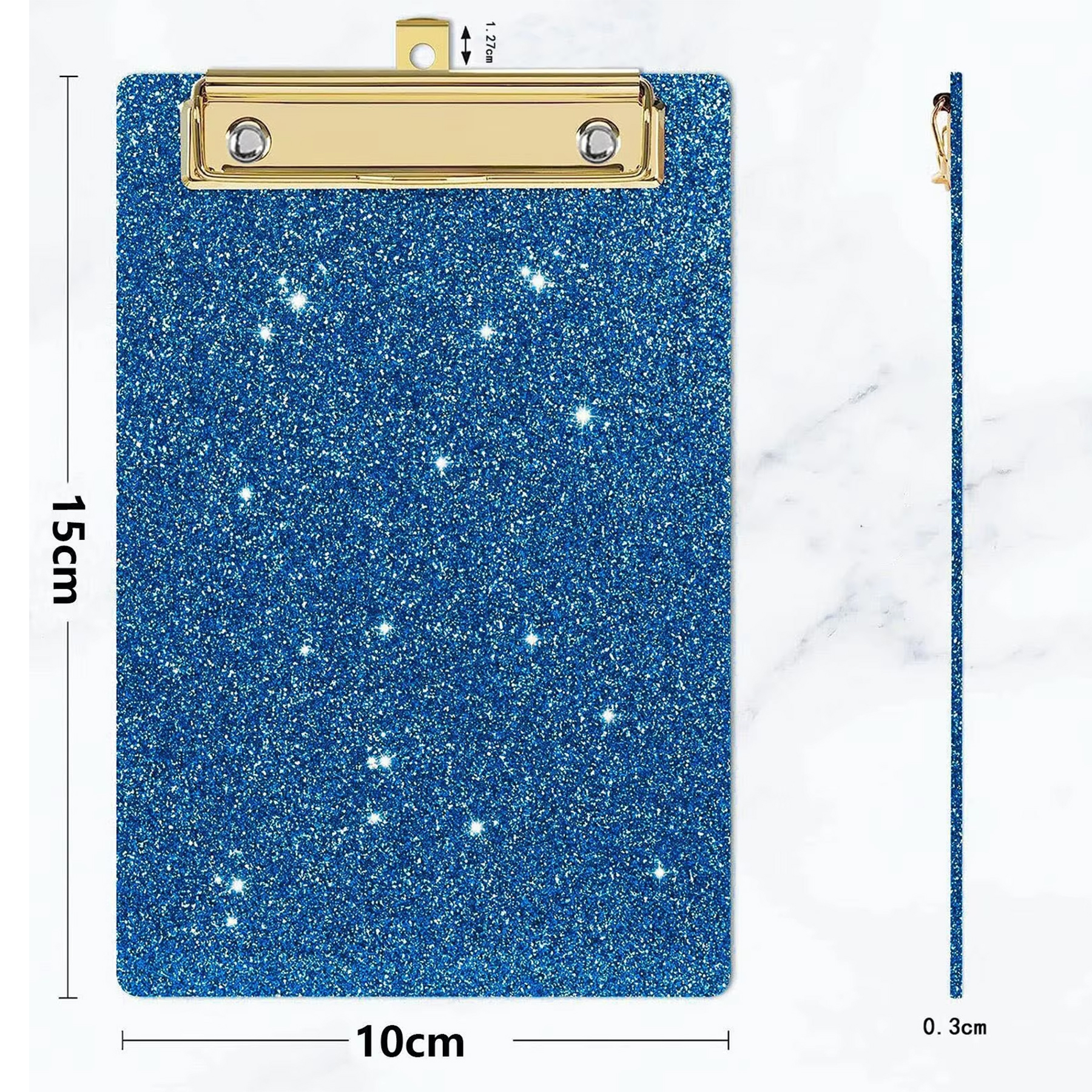 Plastic Clear Glitter Clipboard 30