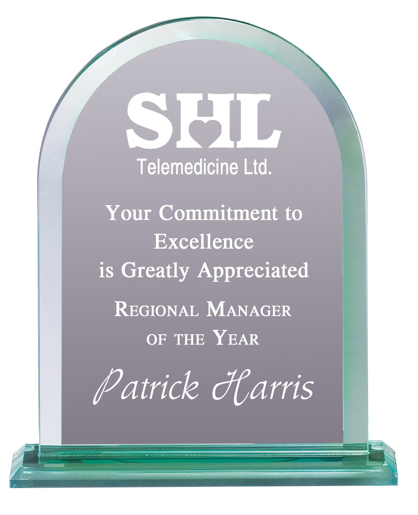 Glass Dome Plaque